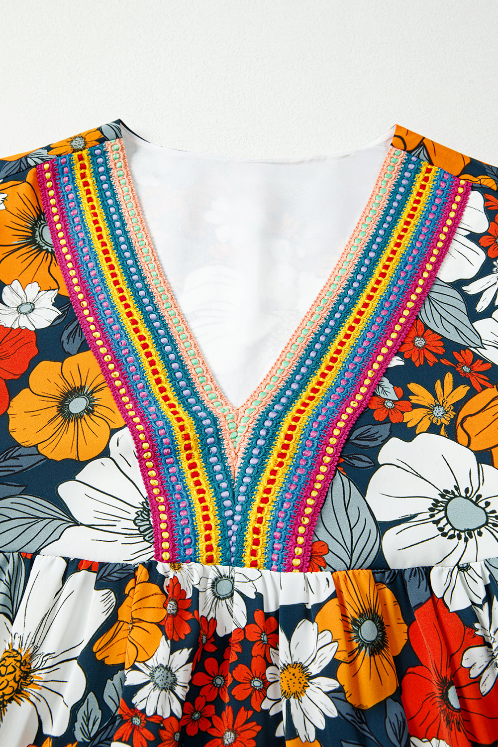 Orange Floral Dress