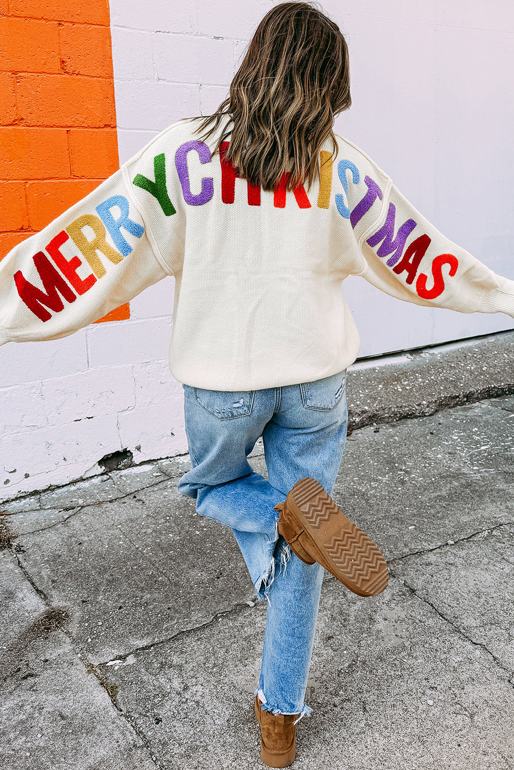 MERRY CHRISTMAS Chenille Holiday Sweater