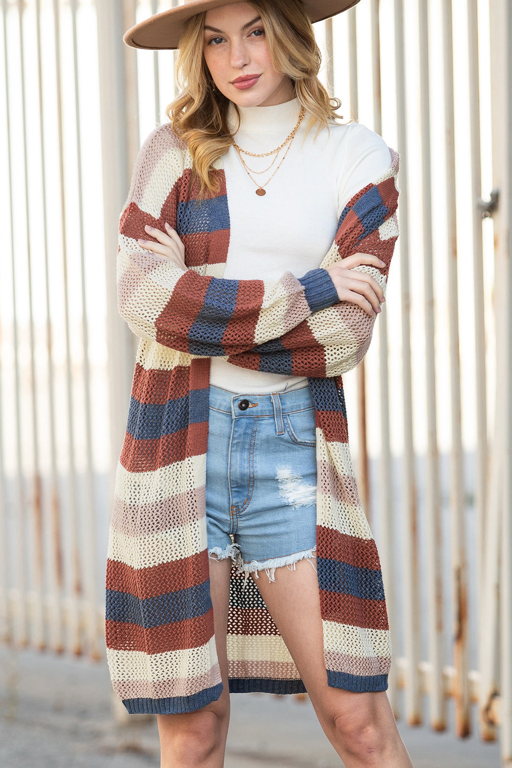 Striped Knit Cardigan