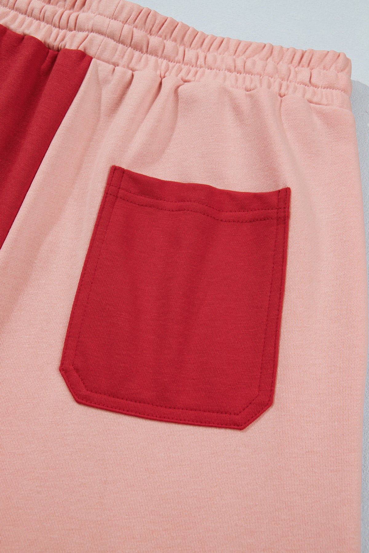 Raw Seam Patchwork Wide Leg Pants