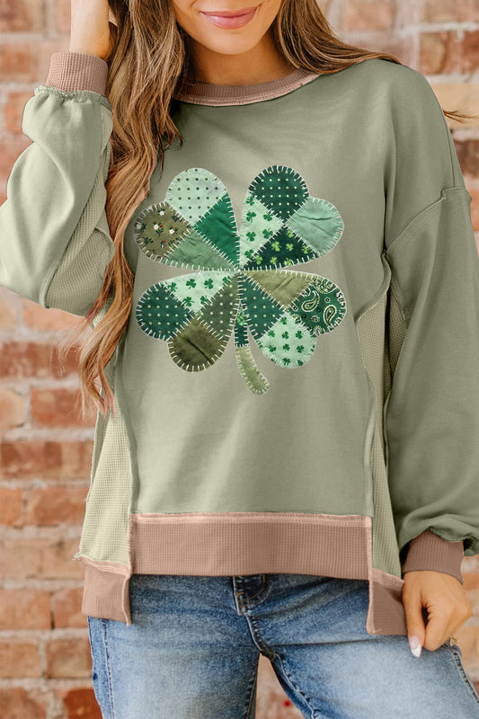 Patched Shamrock Sweatshirt