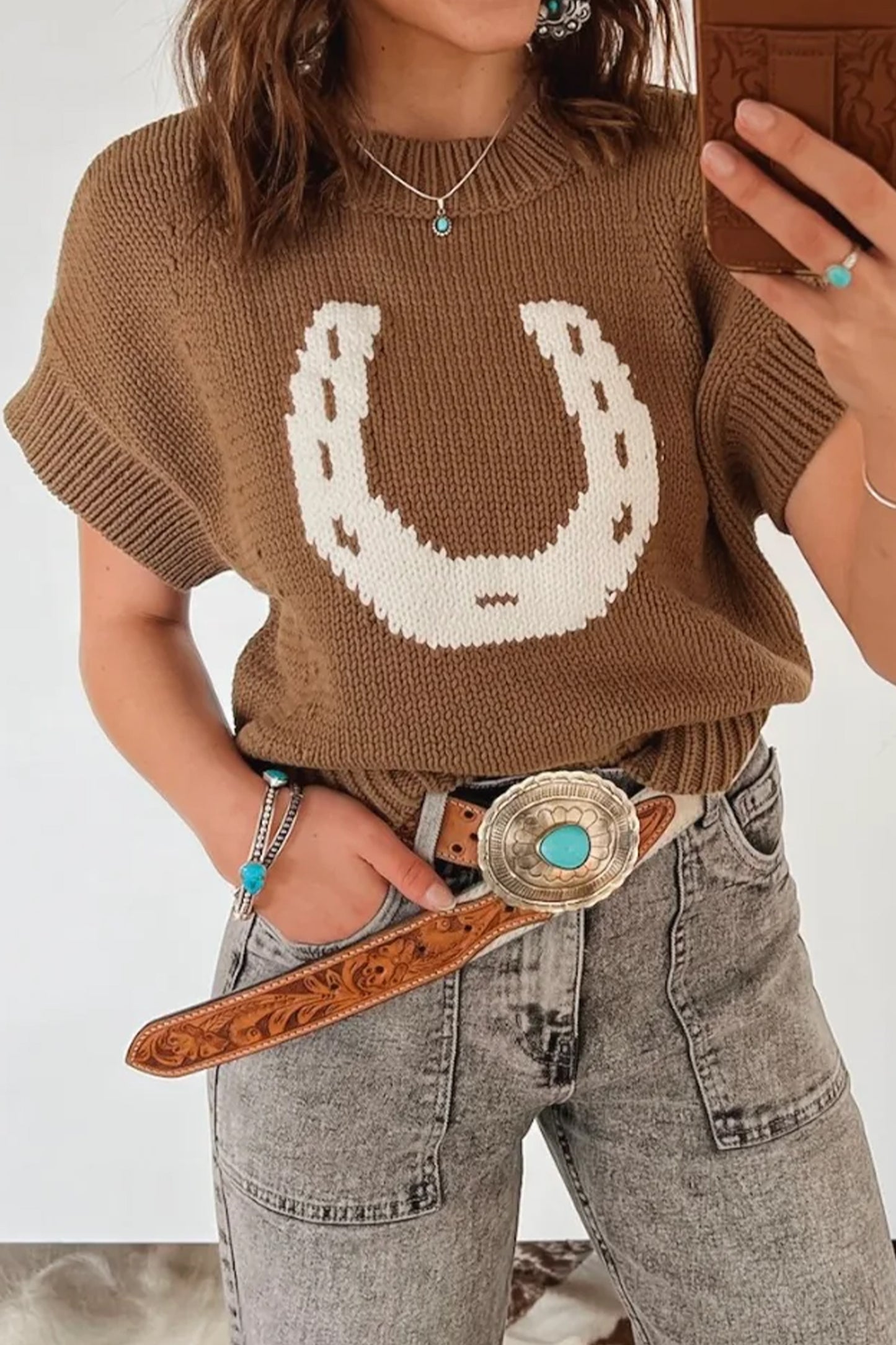 Chestnut Horseshoe Sweater