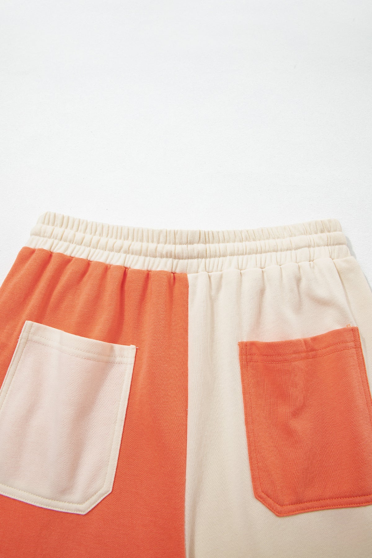 Raw Seam Patchwork Wide Leg Pants