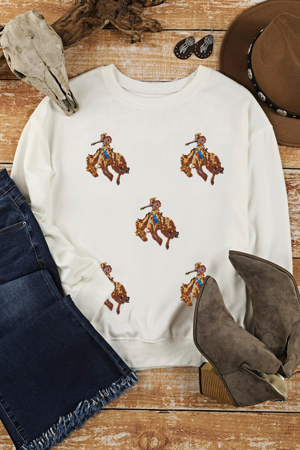 Sequin Rodeo Sweatshirt