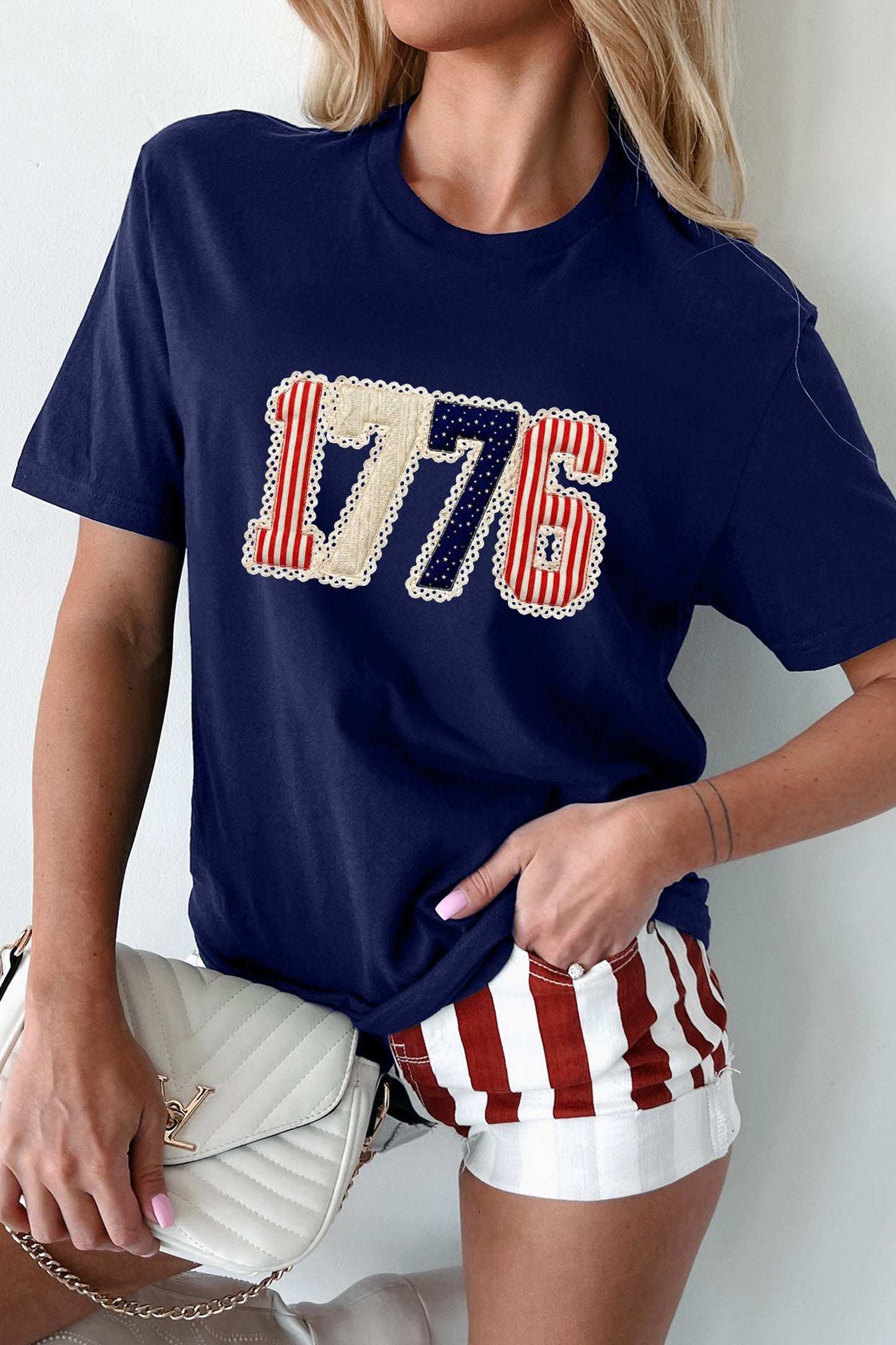 1776 Patchwork Printed Americana T Shirt