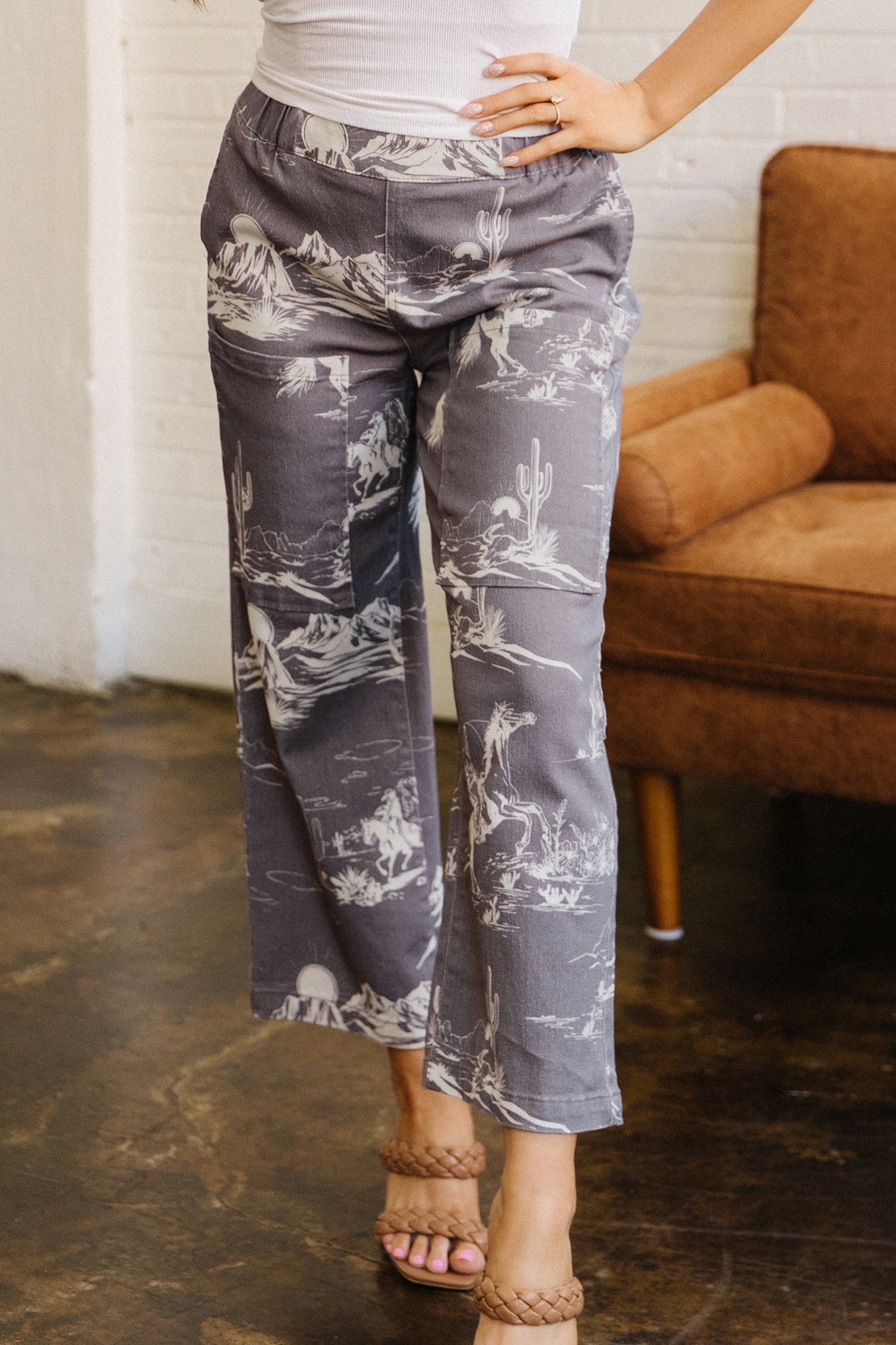Wild West Vintage Printed Jeans