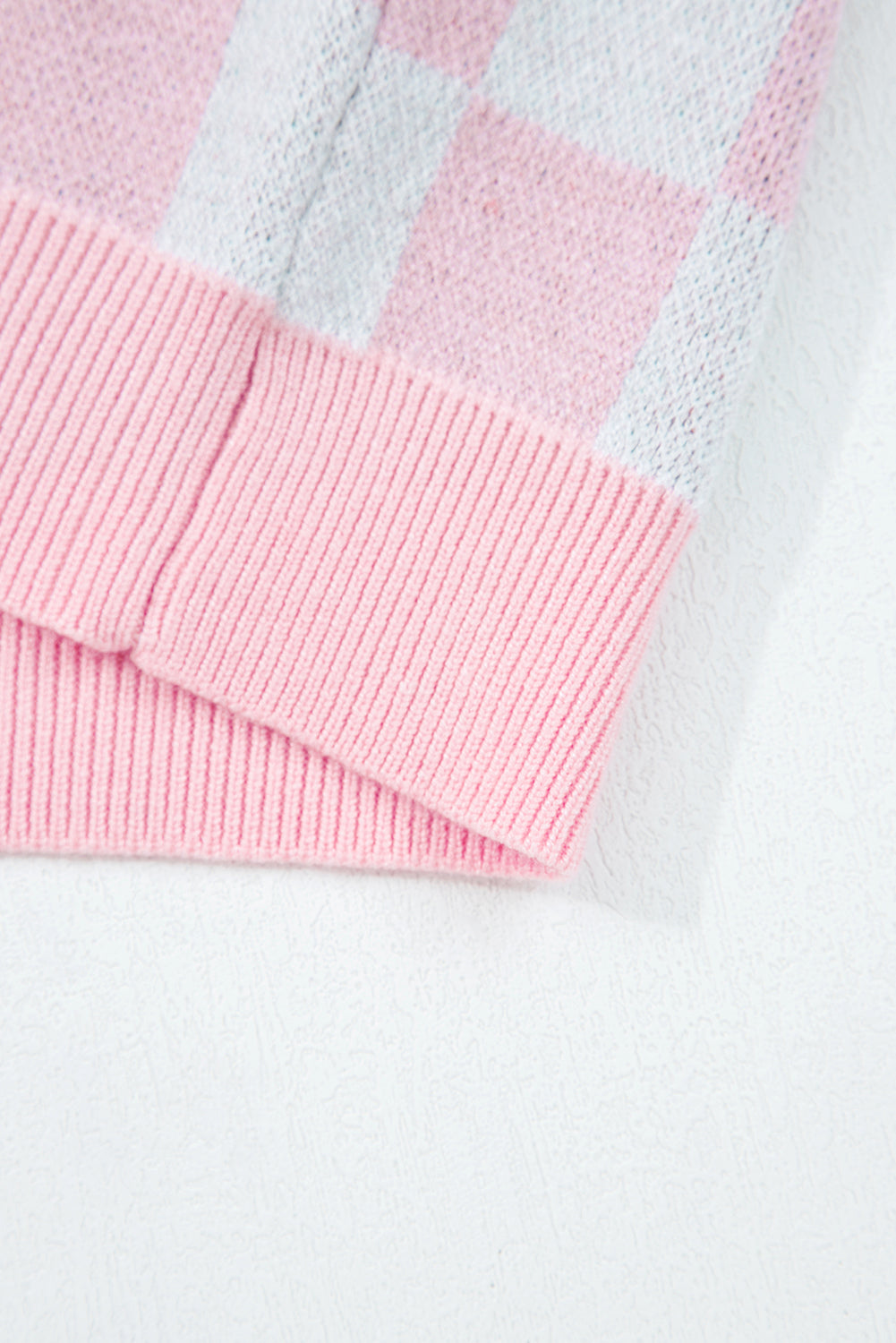 Pink Checkered Christmas Tree Cardigan