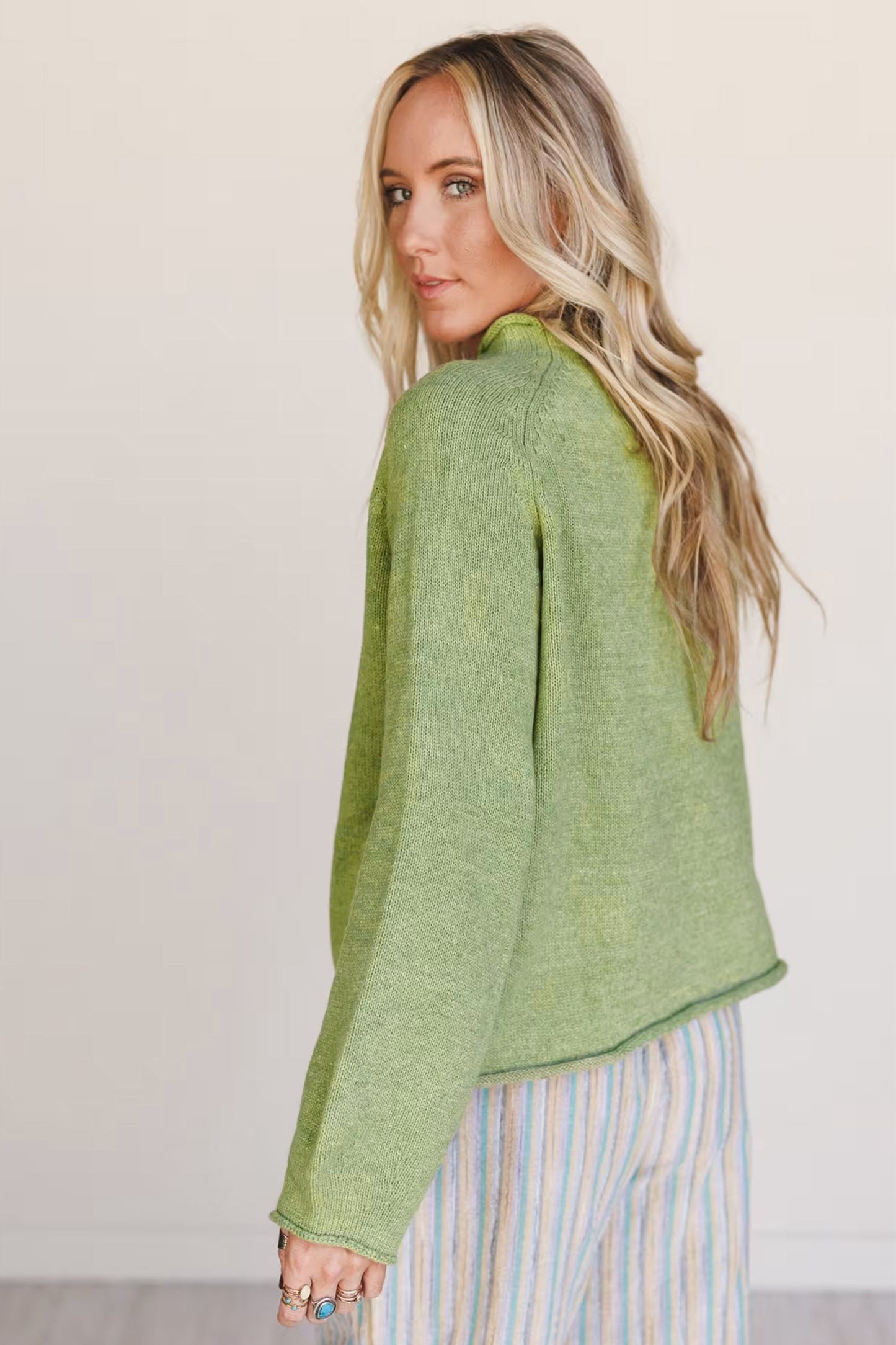 Mist Green Fish Sweater
