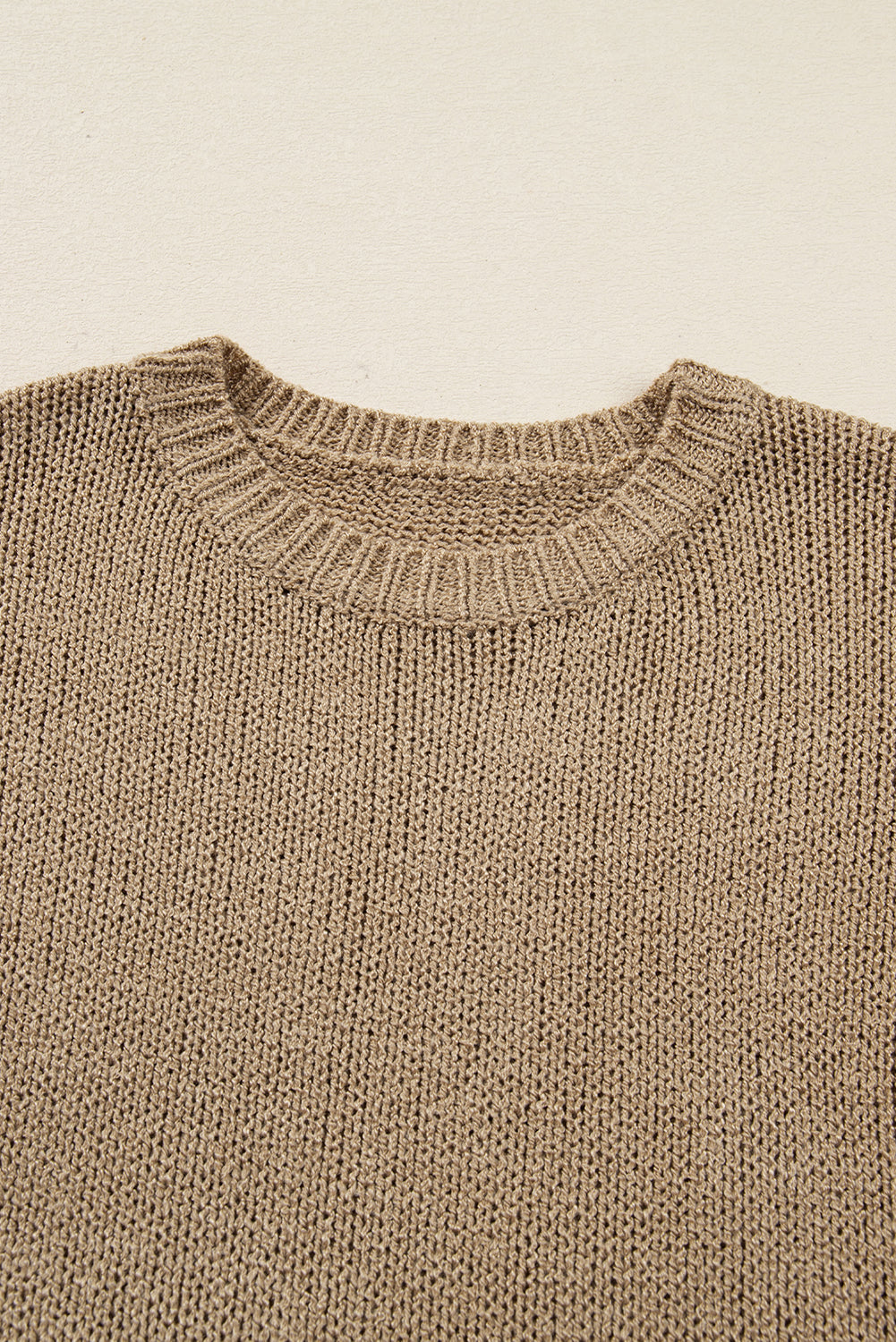 Khaki Oversize Slouchy Sweater Dress