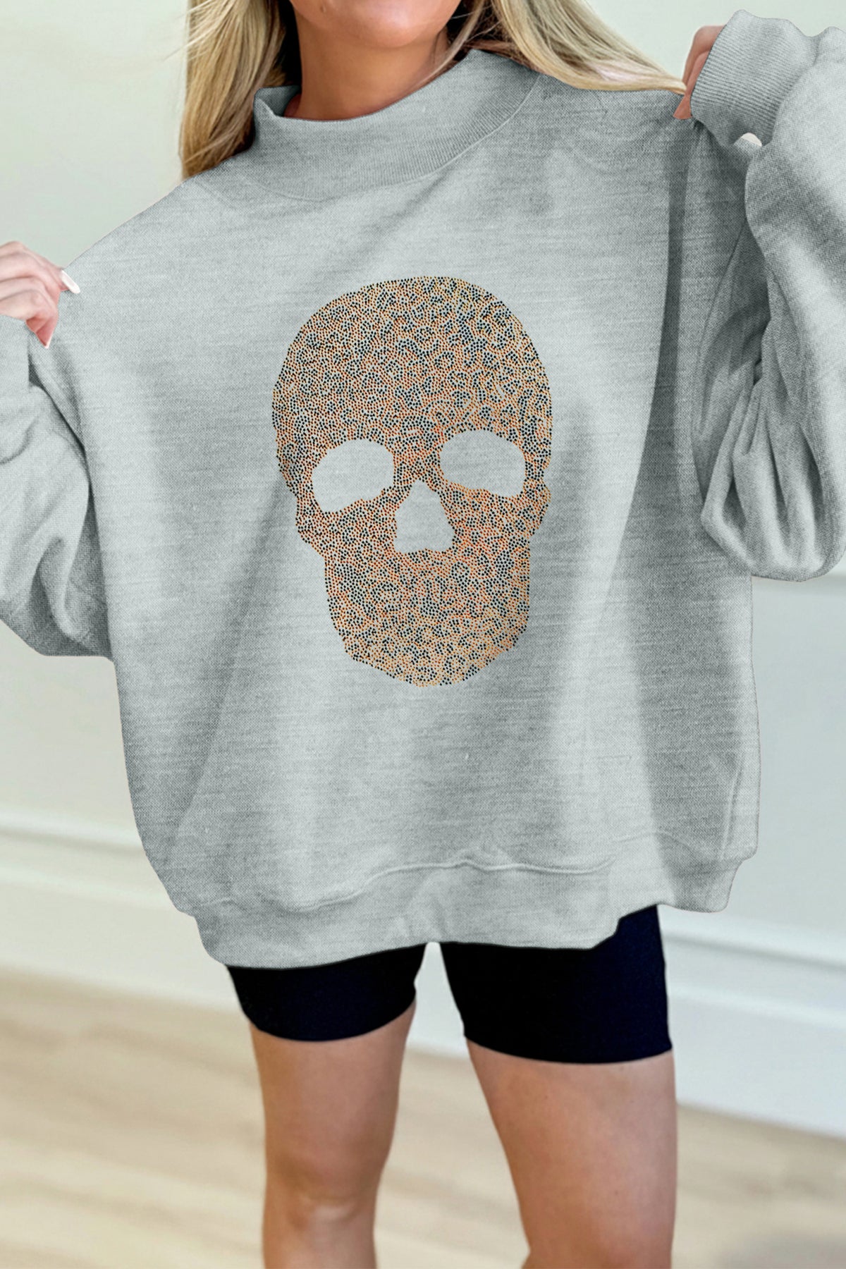 Rhinestone Skull Sweatshirt