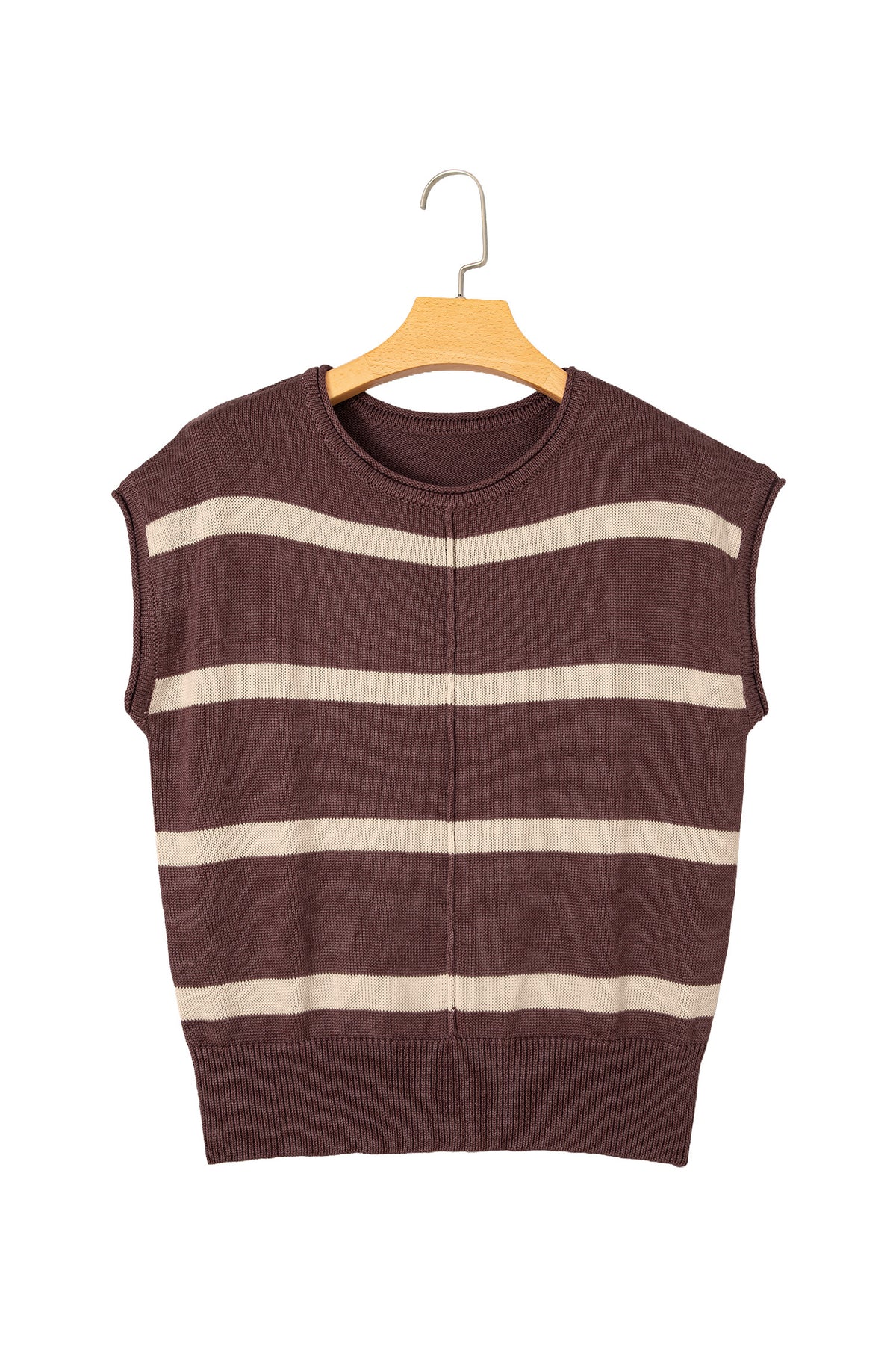 Western Stripe Short Sleeve Sweater
