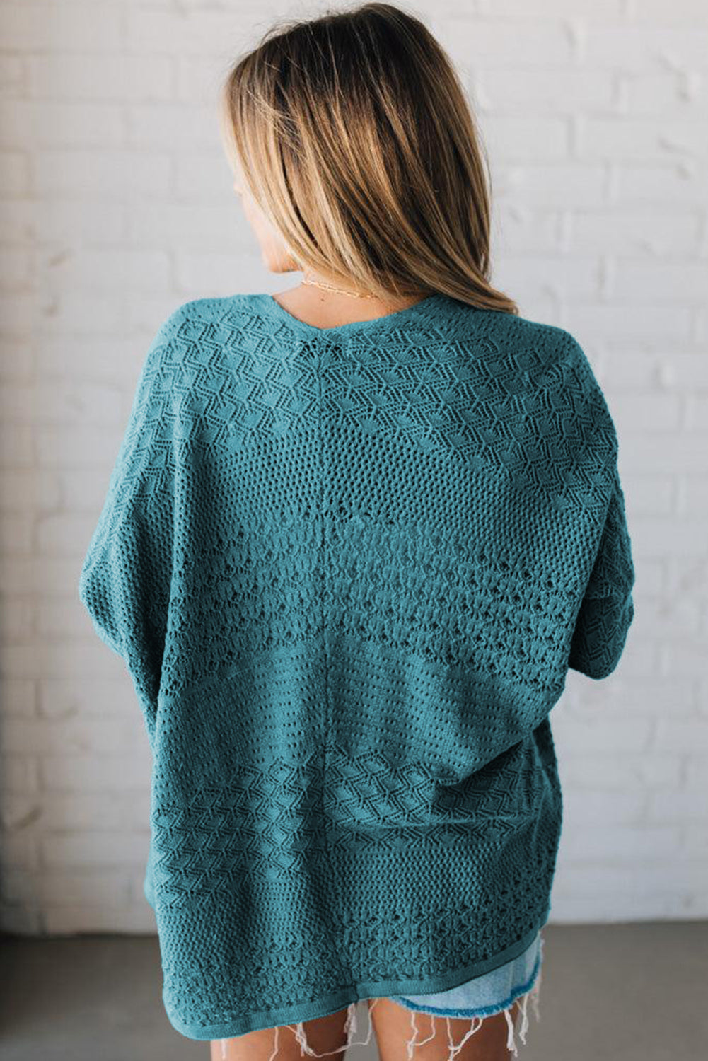 Mix Pattern Open Front Cardigan