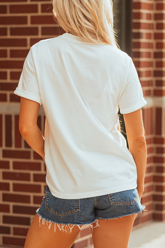 hello fall Embroidered Tee