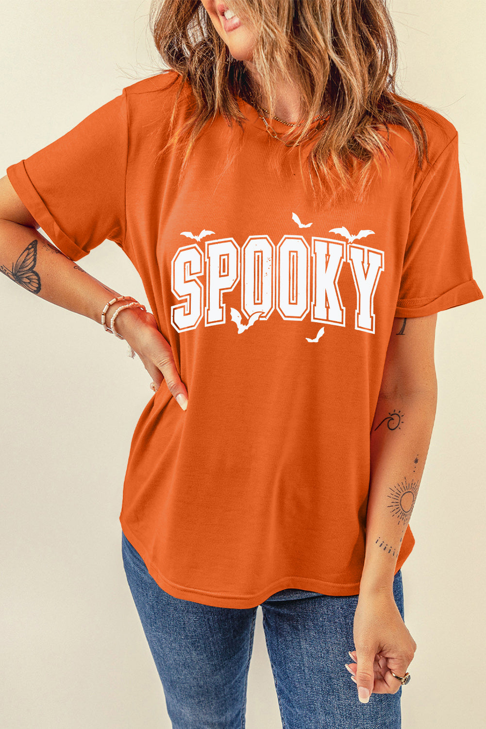 Orange SPOOKY Halloween T Shirt