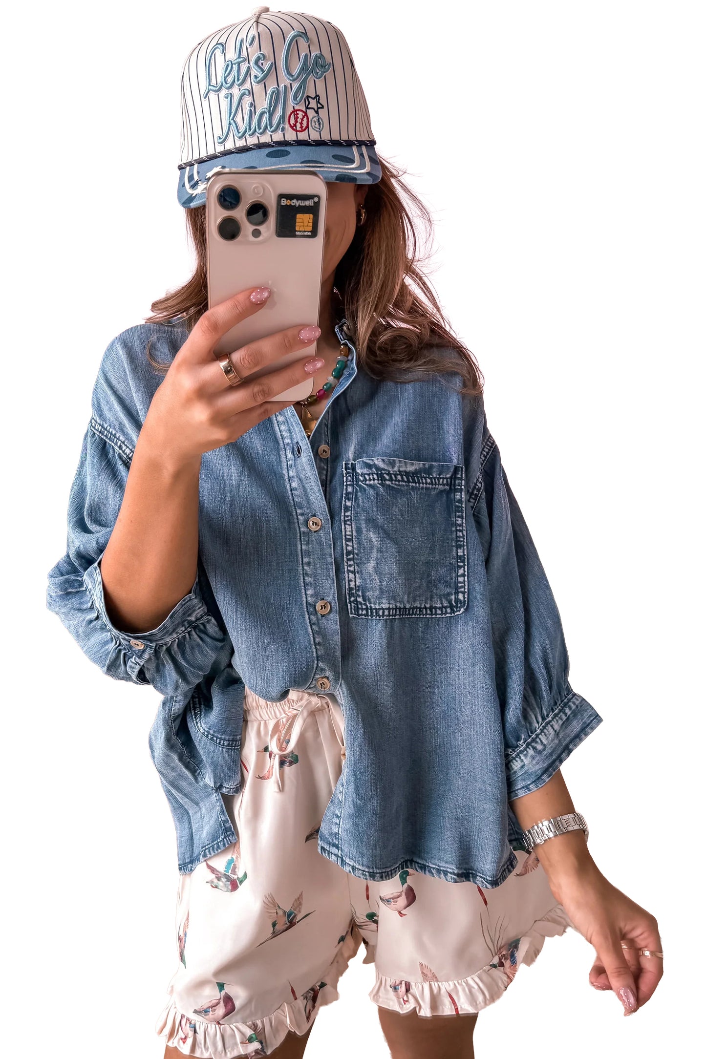 Three Quarter Denim Shirt