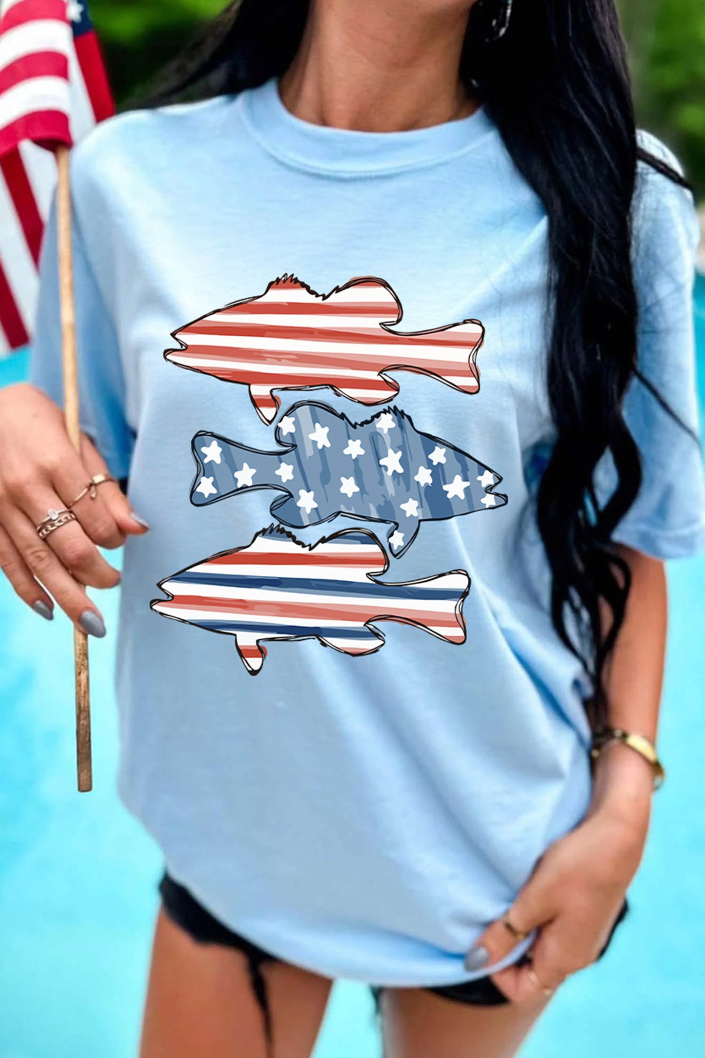 Patriotic Fish Tee