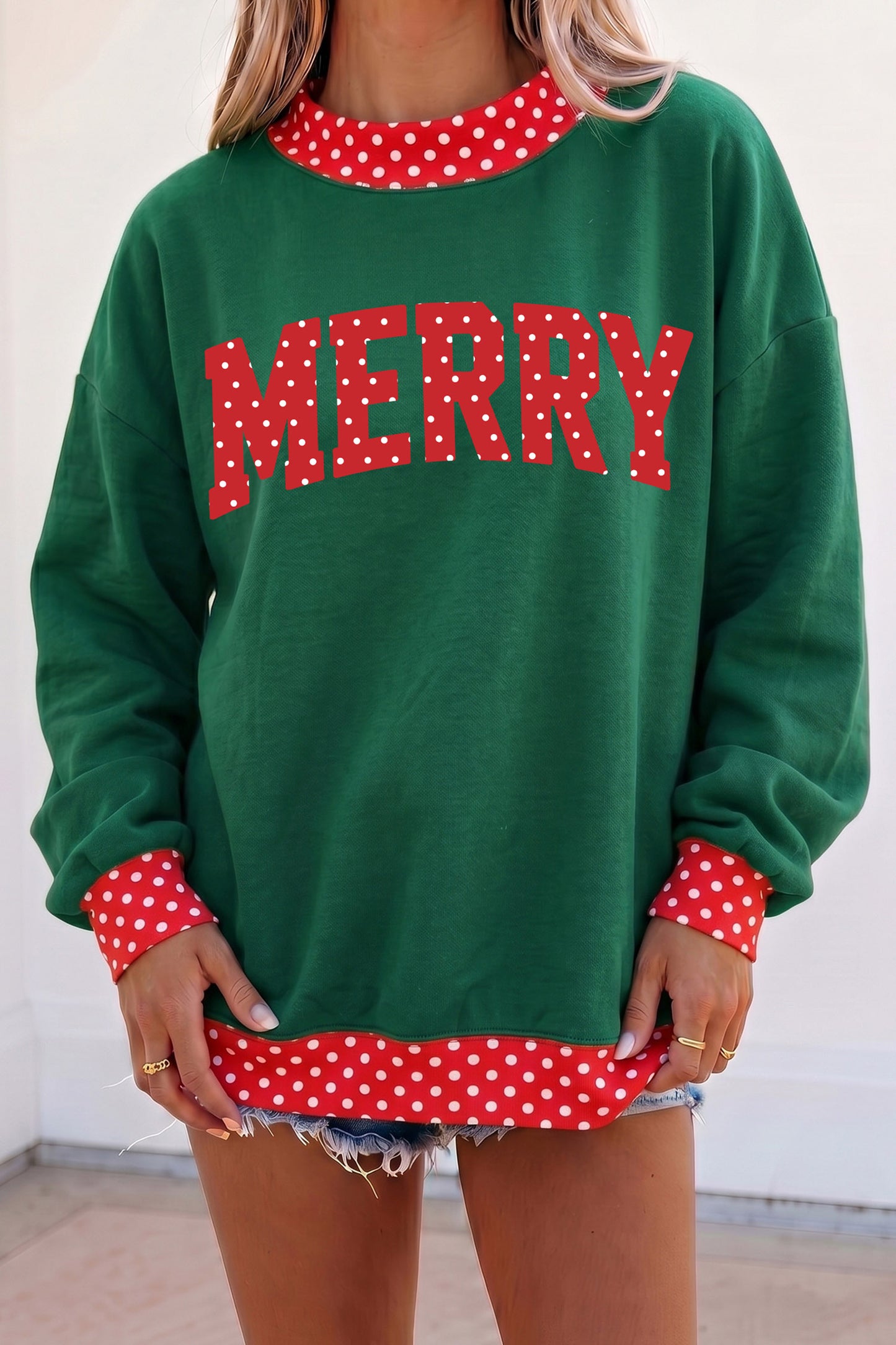 Merry Polka Dot Sweatshirt