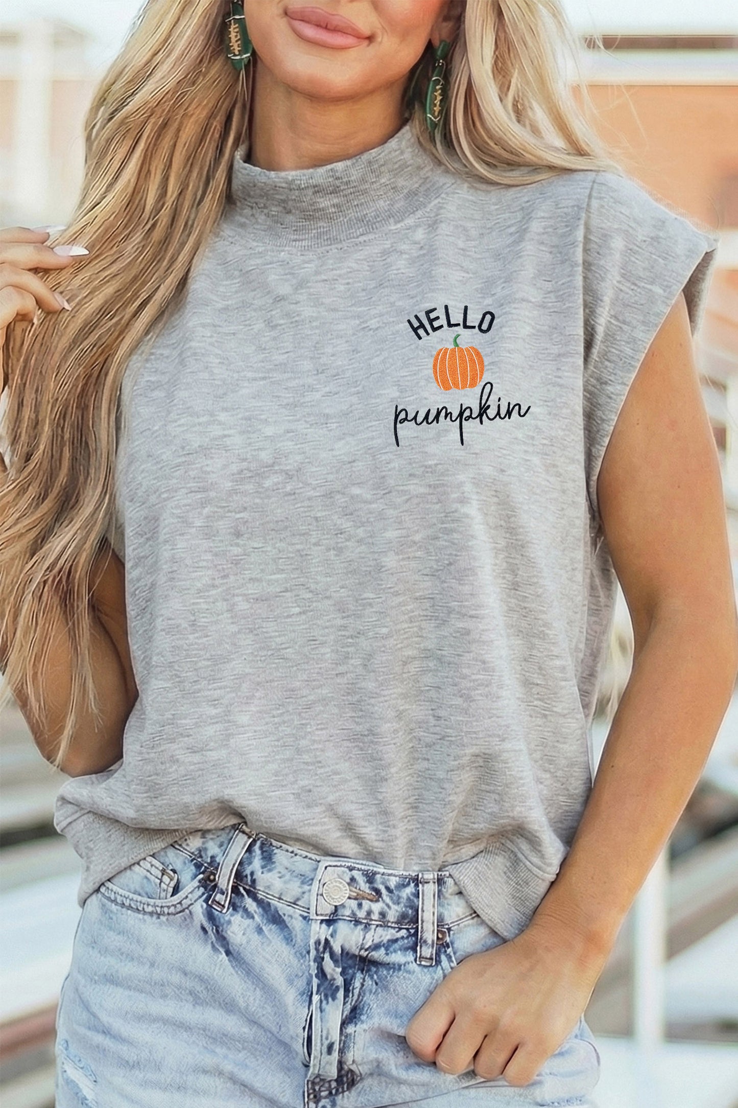 Hello Pumpkin Sleeveless Top