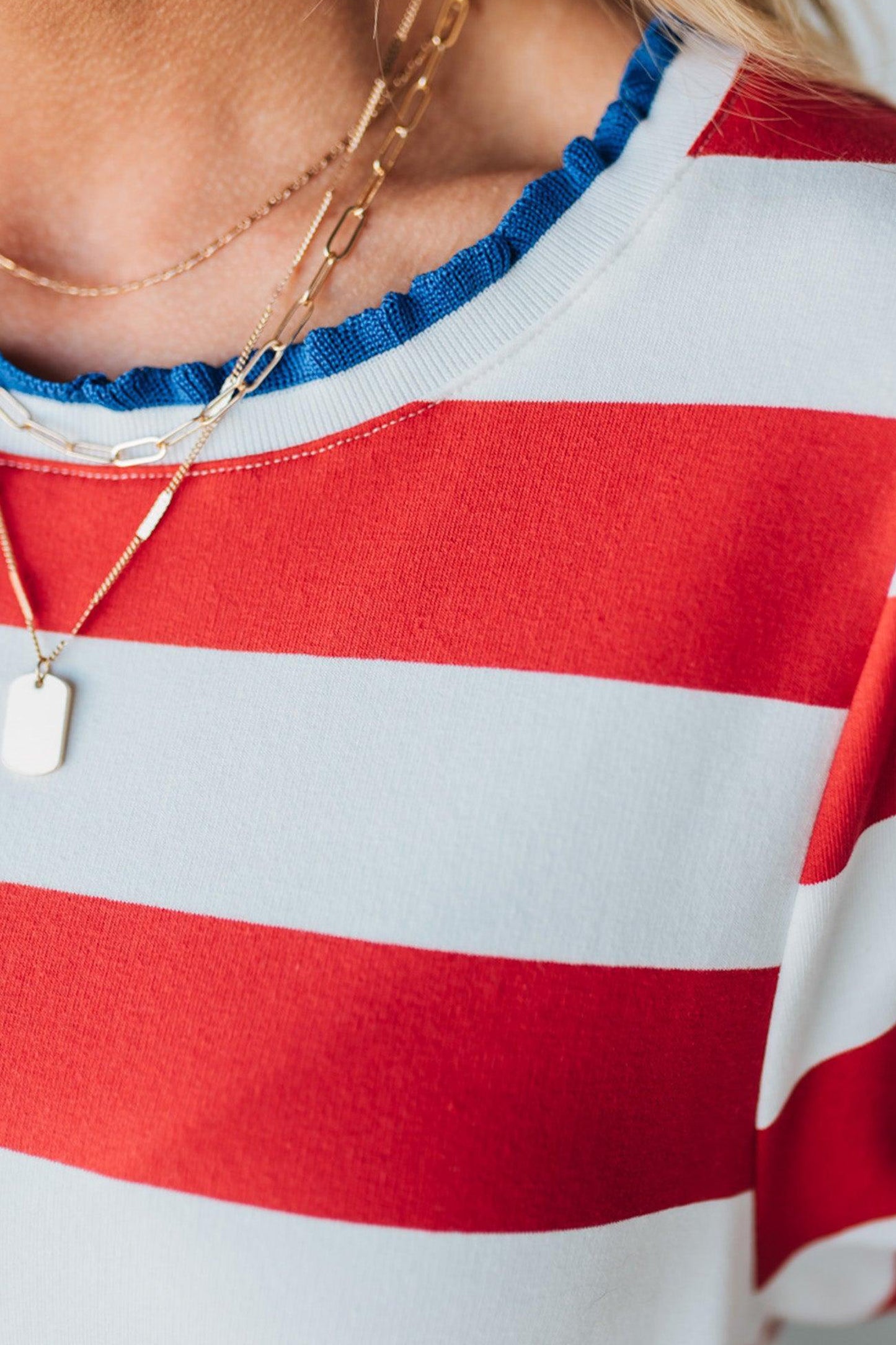Patriotic Striped Shift Dress