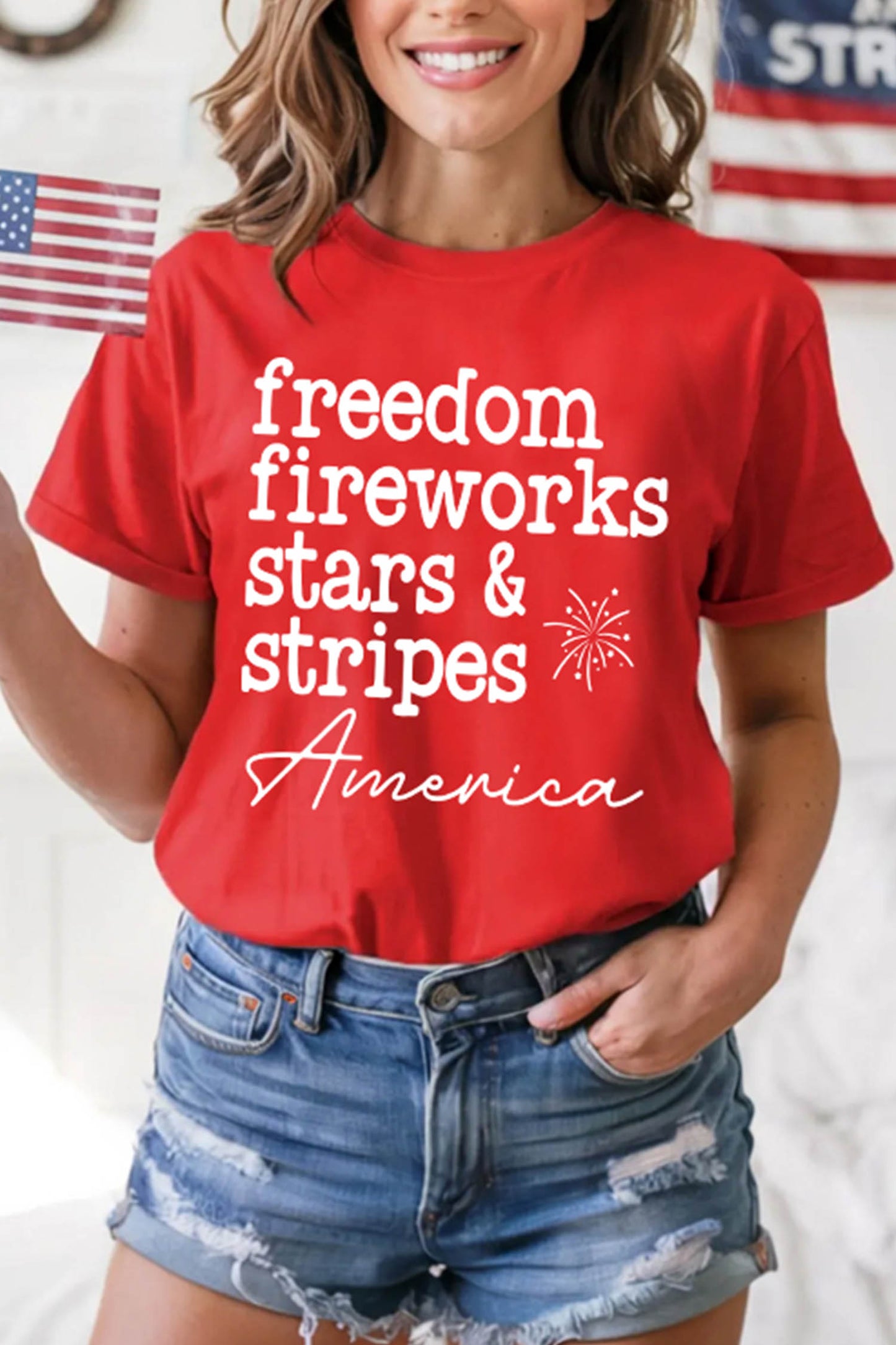 Freedom Fireworks Stars & Stripes graphic tee
