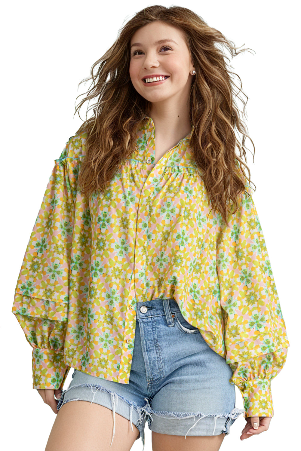 Boho Floral Long Sleeve Blouse