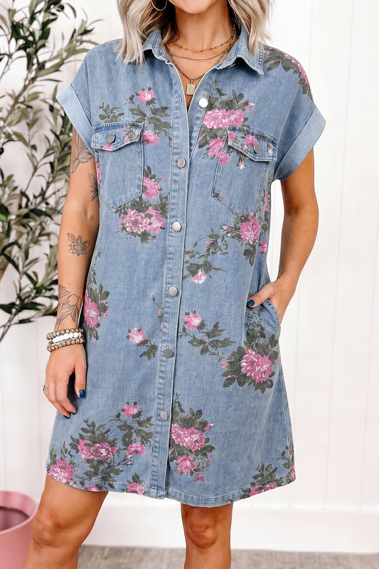 Floral Denim Dress