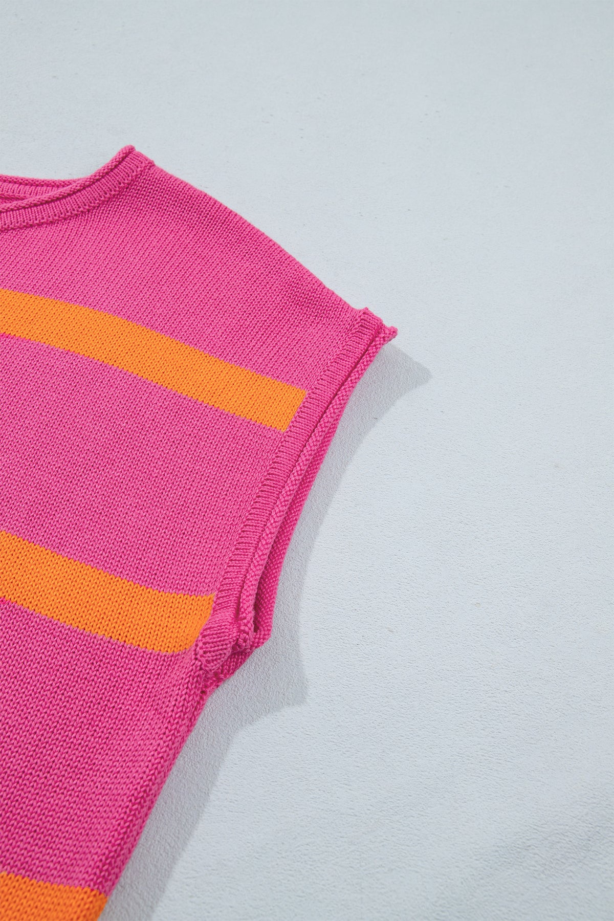 Western Stripe Short Sleeve Sweater