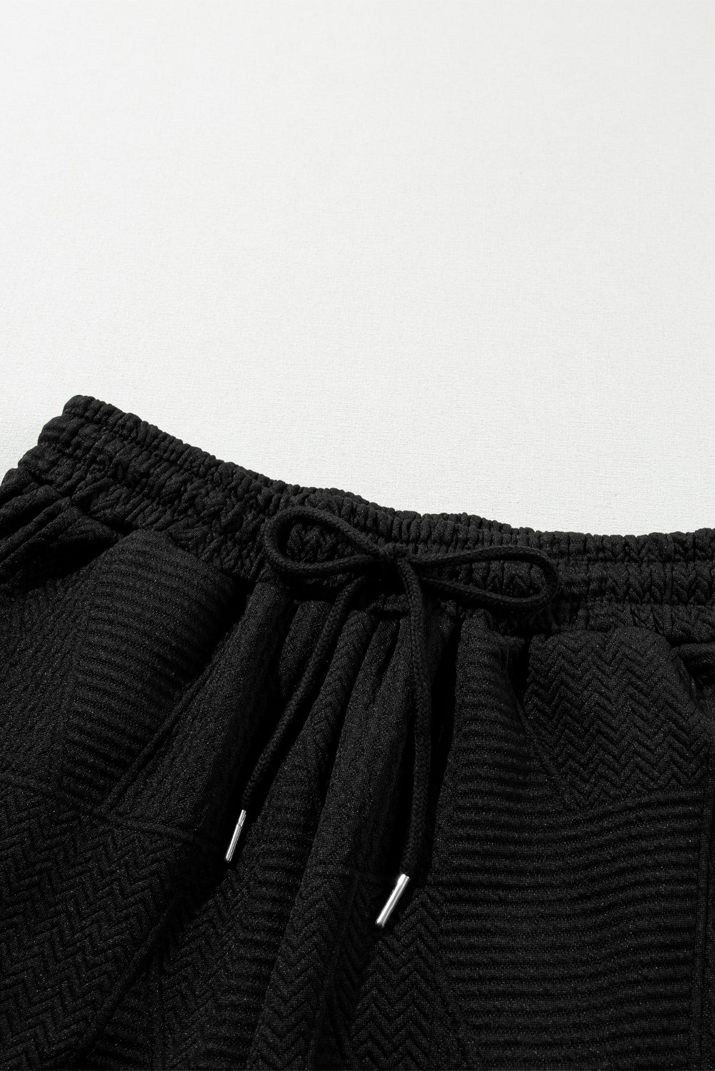 Textured Ruffle Top Shorts Set