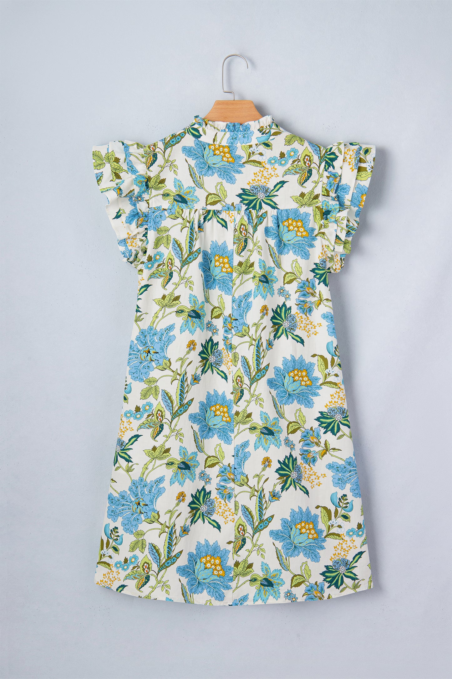 Beige Floral Shift Dress