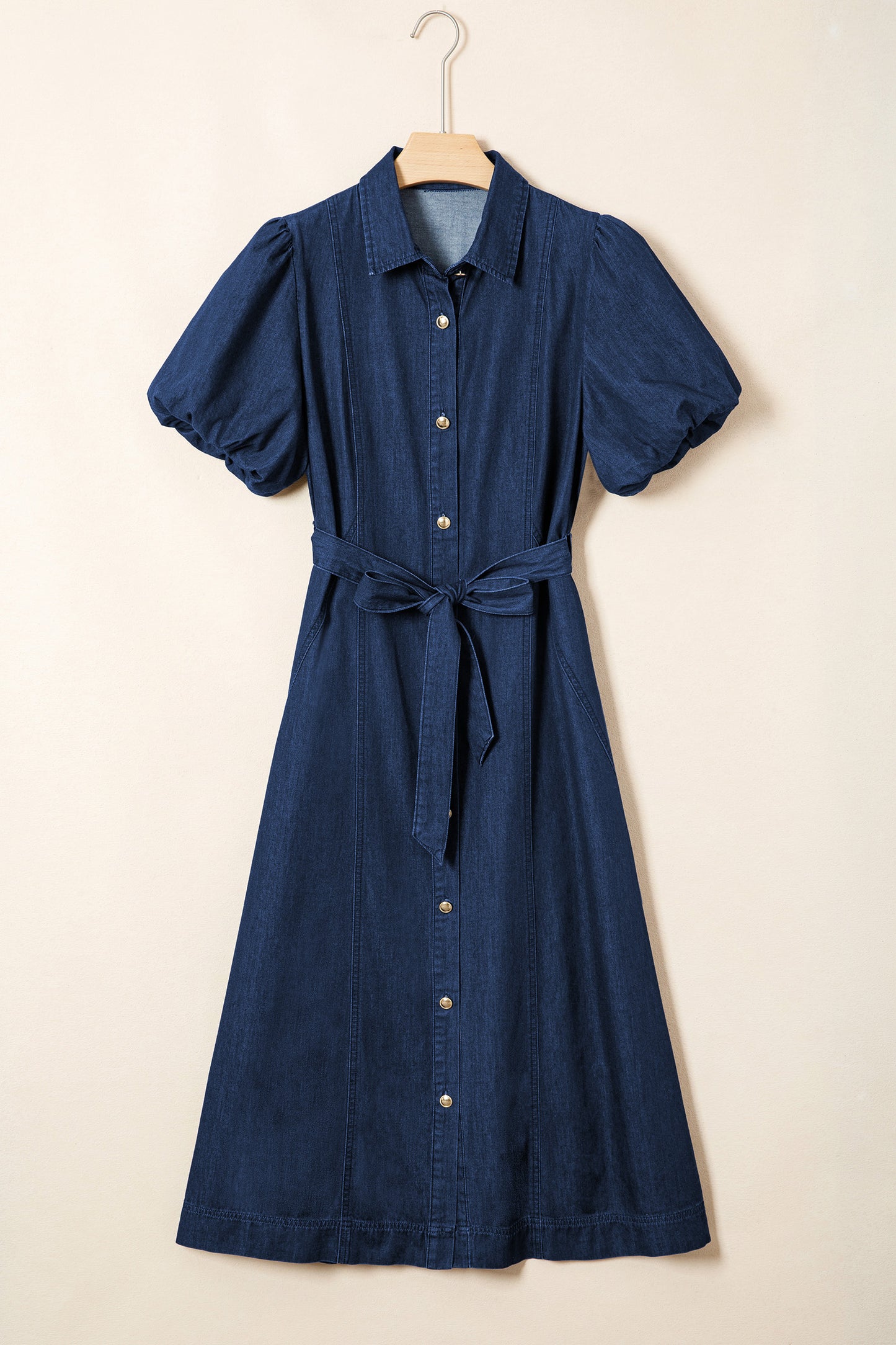 Denim Button Front Dress