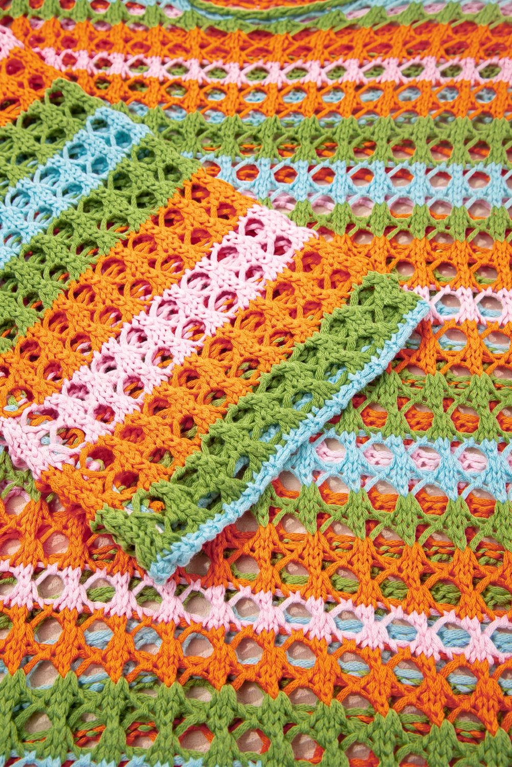 Summer Striped Crocheted Sweater