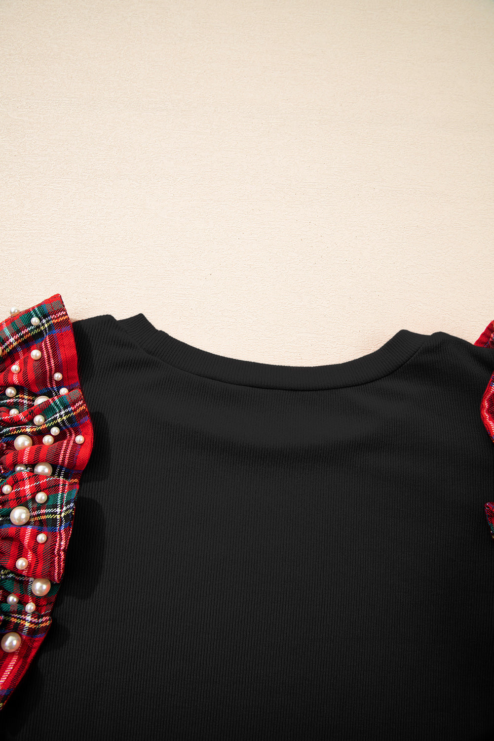 Plaid and Pearl Christmas Shirt