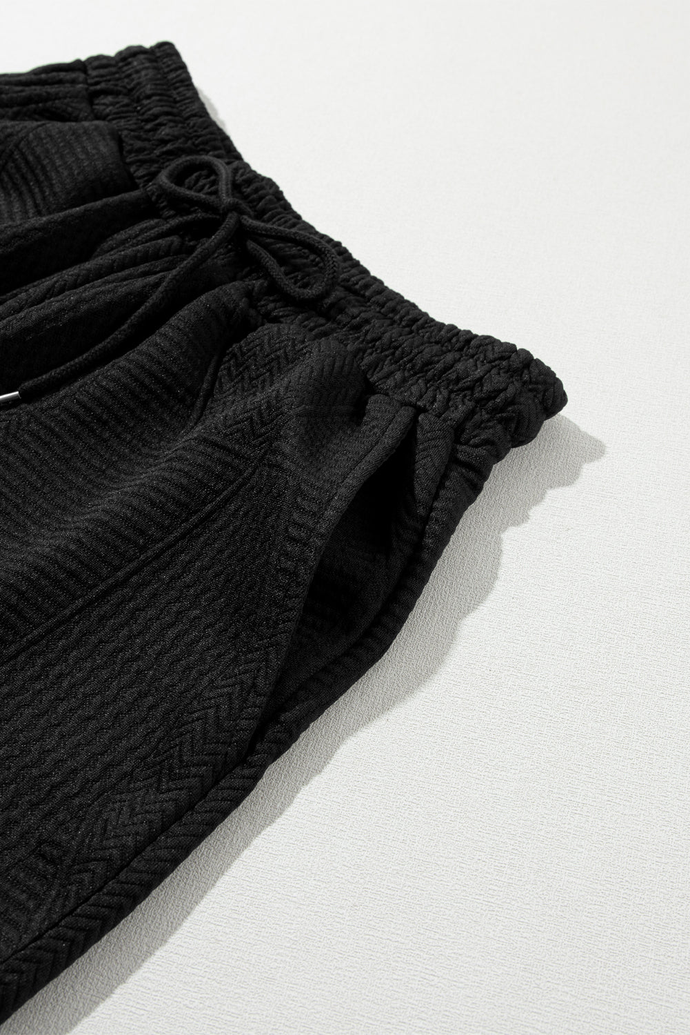 Textured Ruffle Top Shorts Set