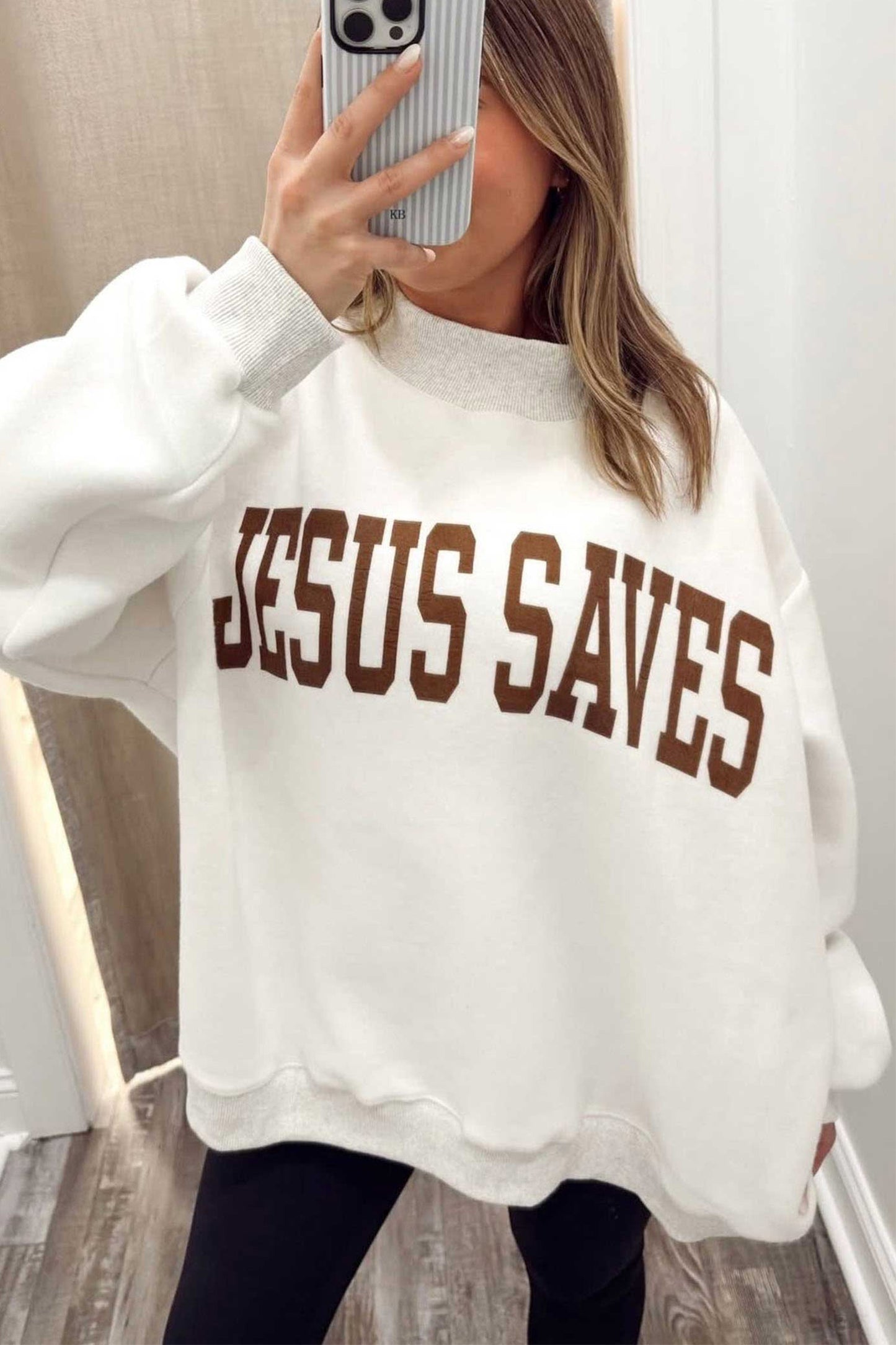 Reversible Jesus Saves Sweatshirt