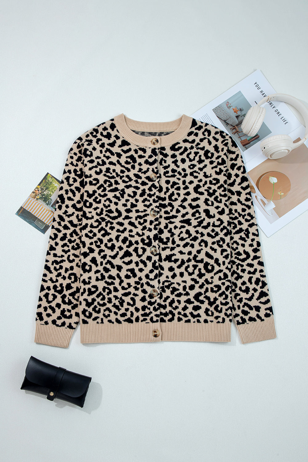 Leopard Knit Cardigan