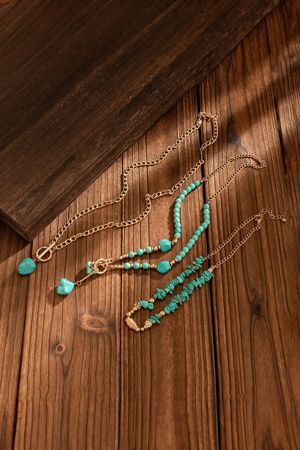 Gold and Turquoise Multi Layer Necklace