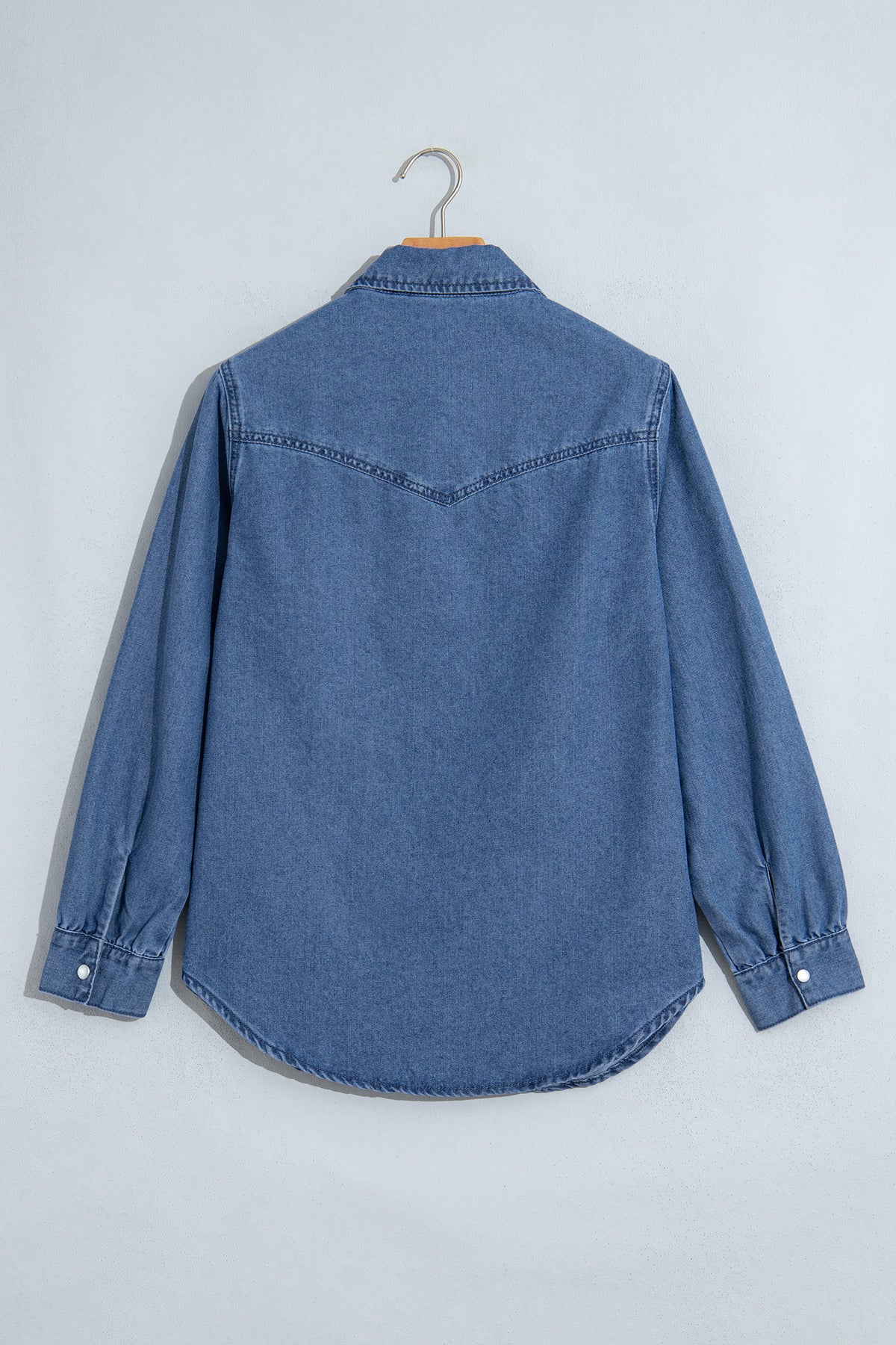 Denim Western Embroidered Shirt