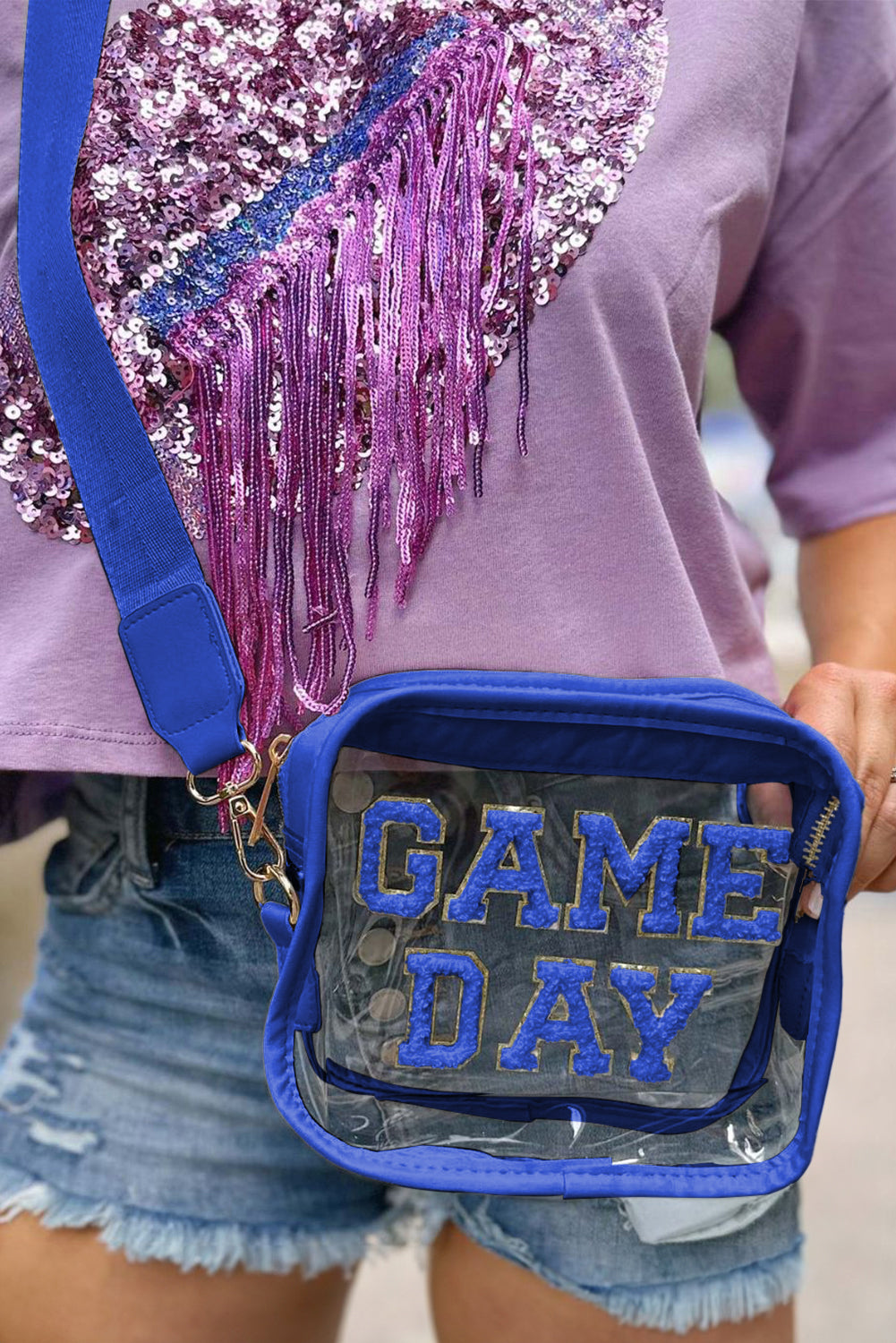 Clear PVC GAMEDAY Crossbody Bag