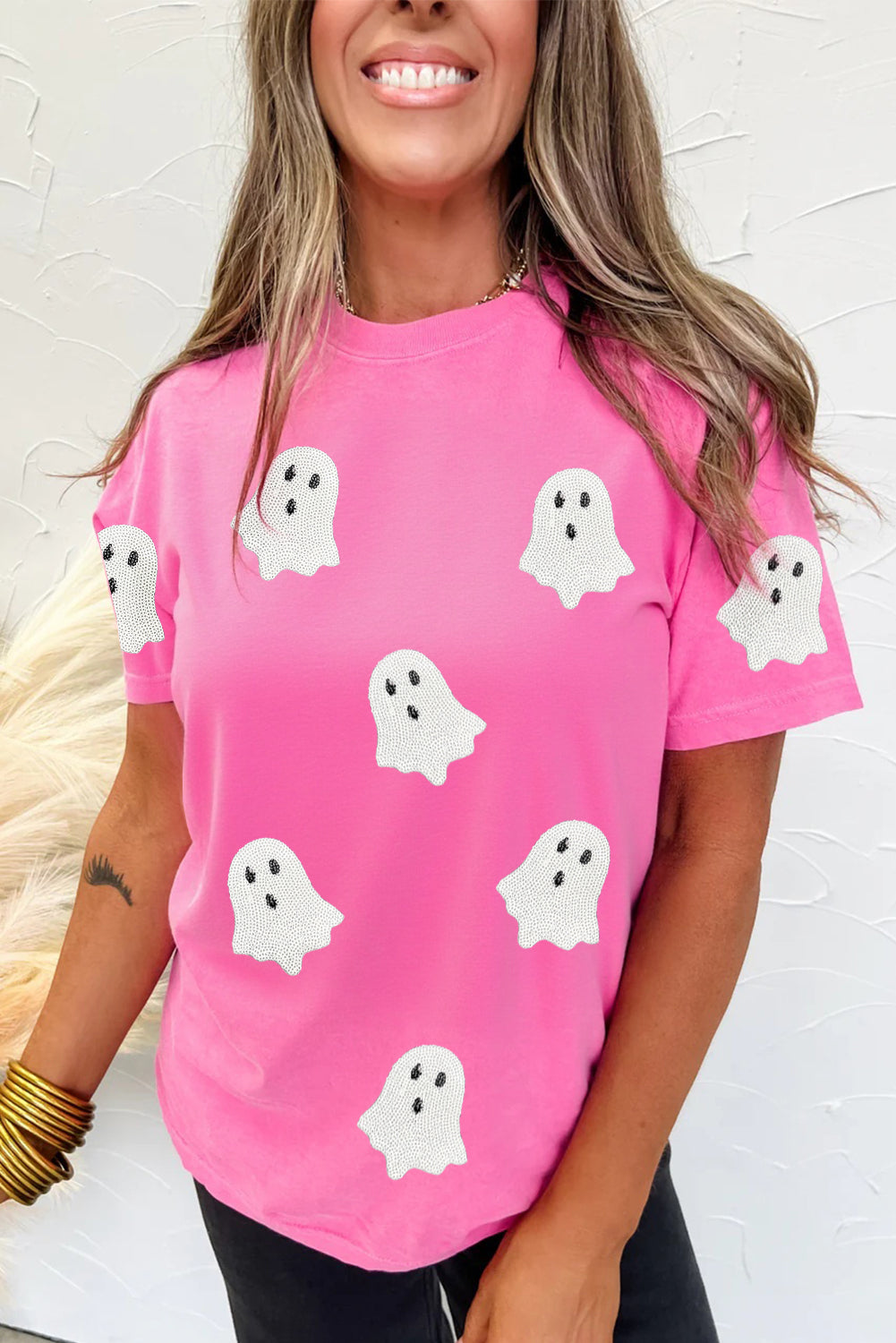 Sequin Halloween Ghost Tee