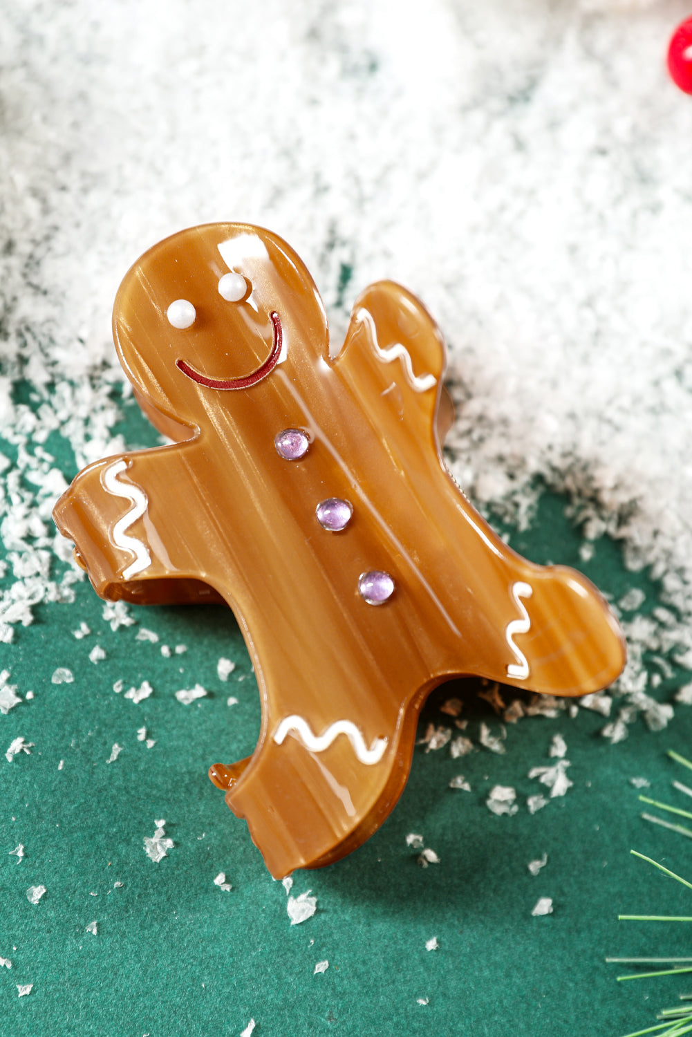 Gingerbread Man Hair Claw Clip