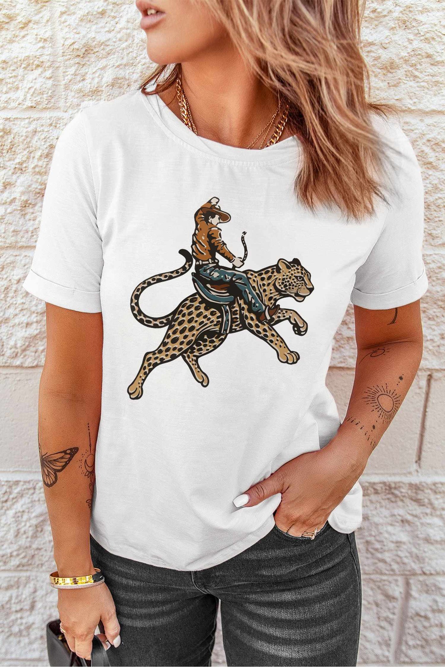Leopard Cowboy Tee