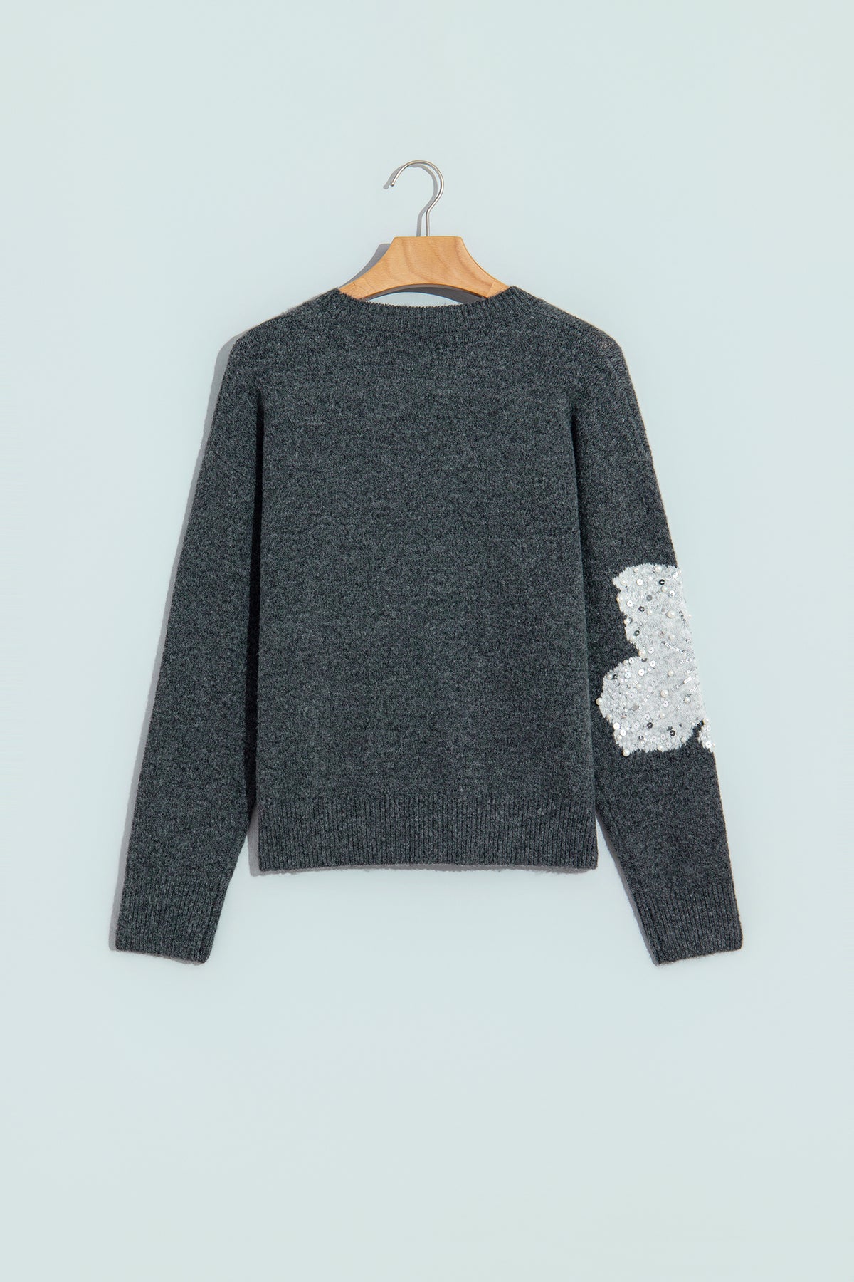 Beaded Floral Sweater