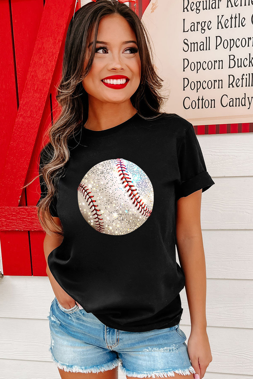 Black Baseball T Shirt
