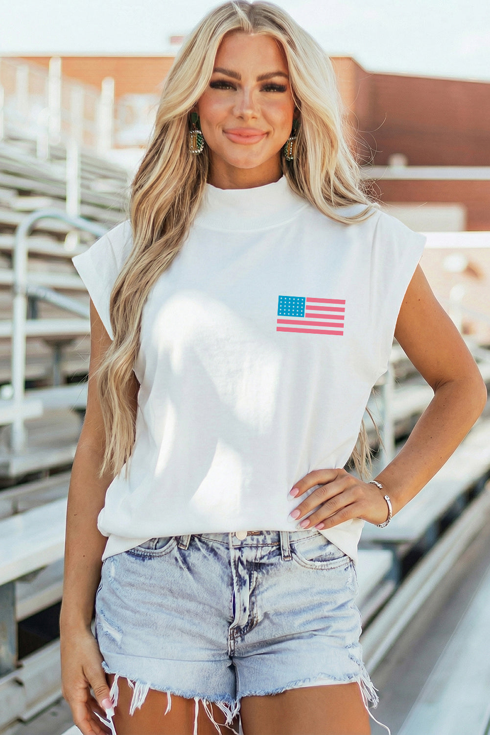 Live Free Flag Top