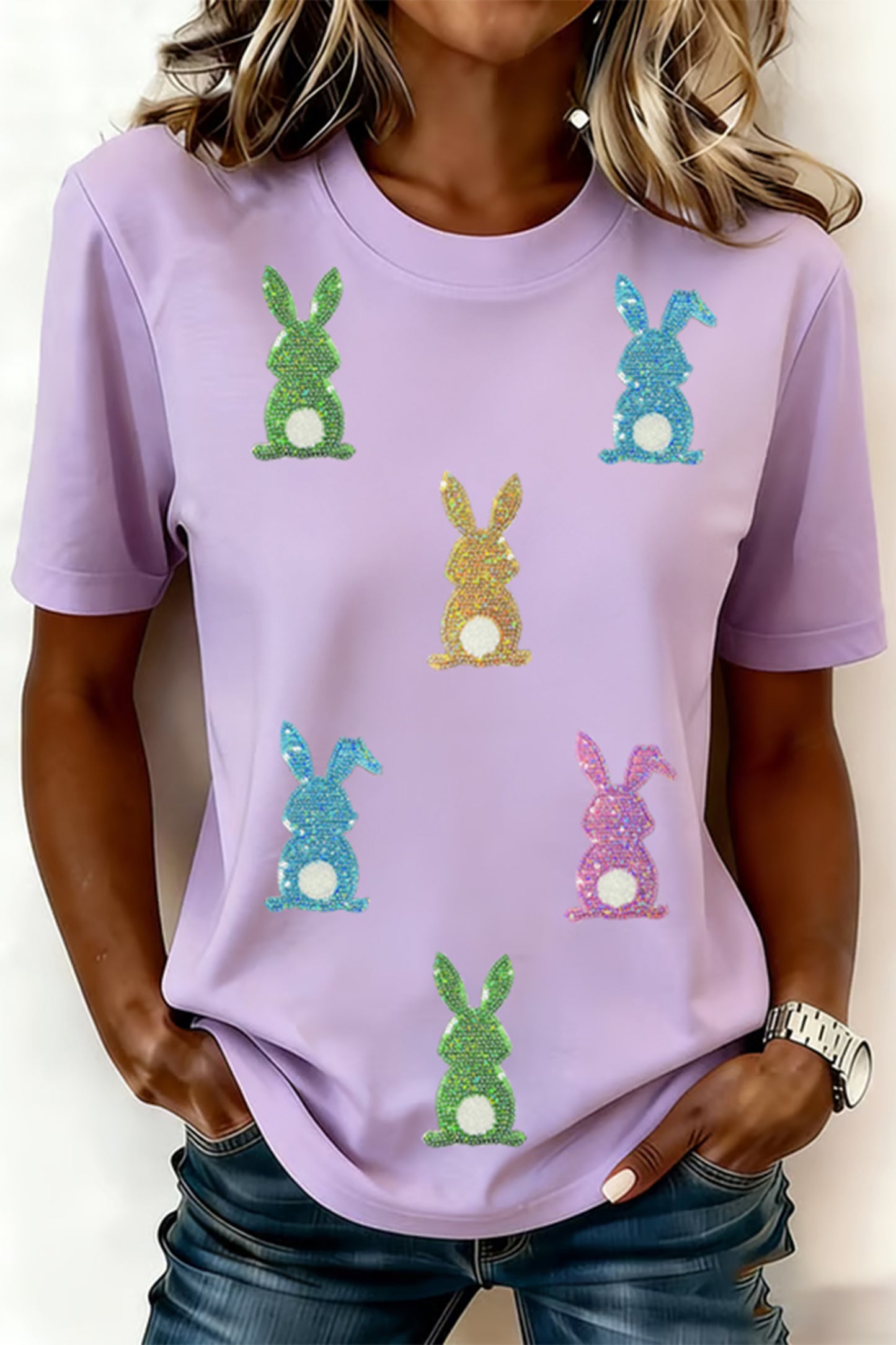 Sequin Easter Bunny Tee
