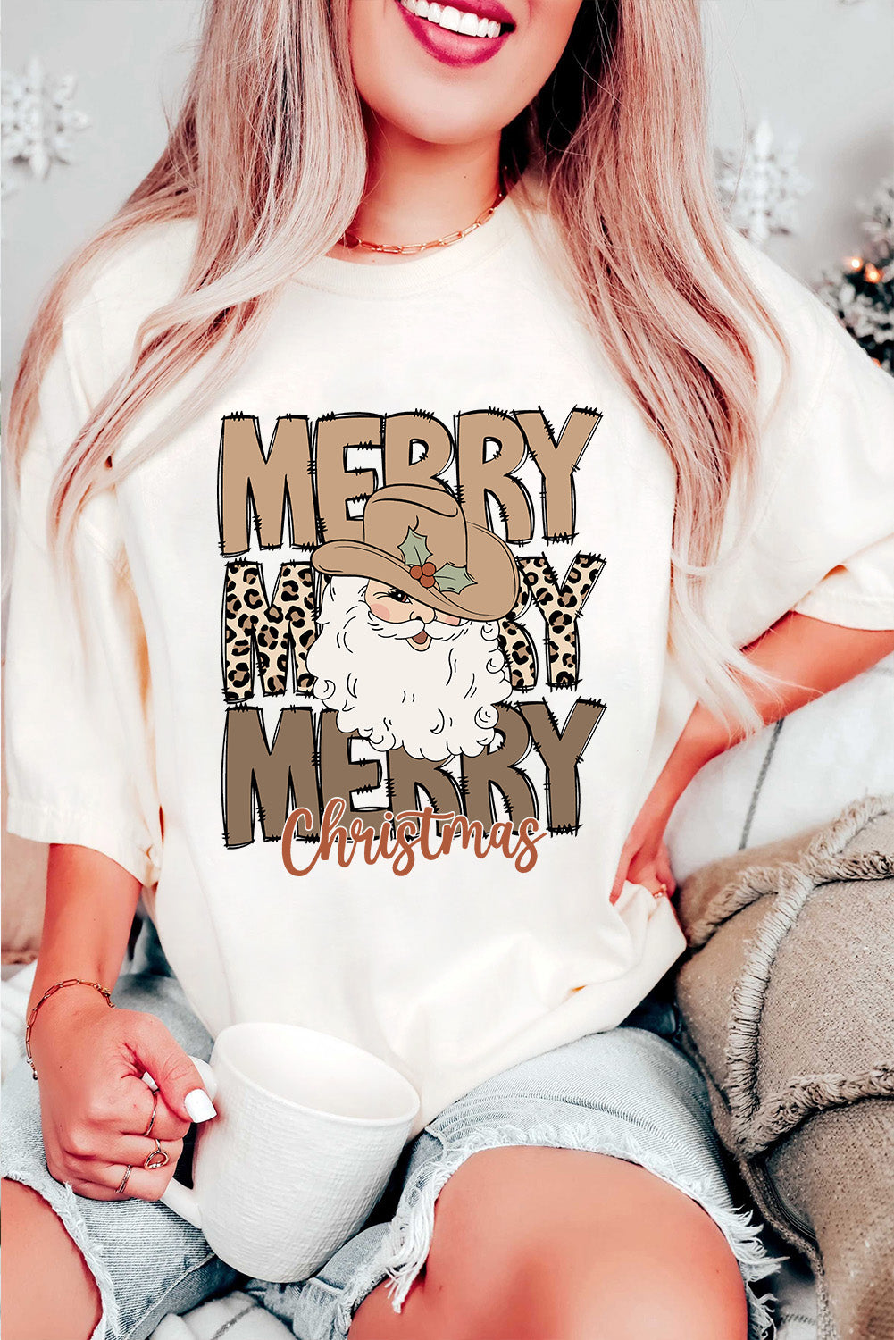 Western Santa Claus T Shirt