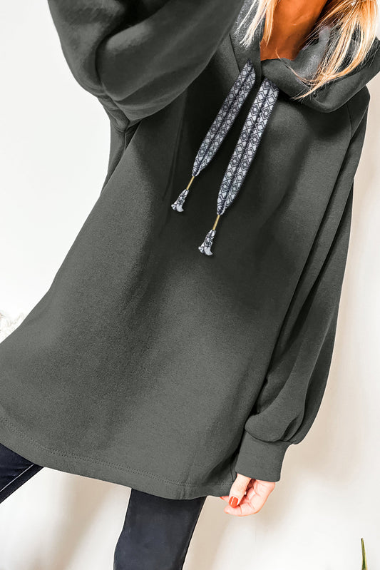 Oversized Drawstring Sweatshirt
