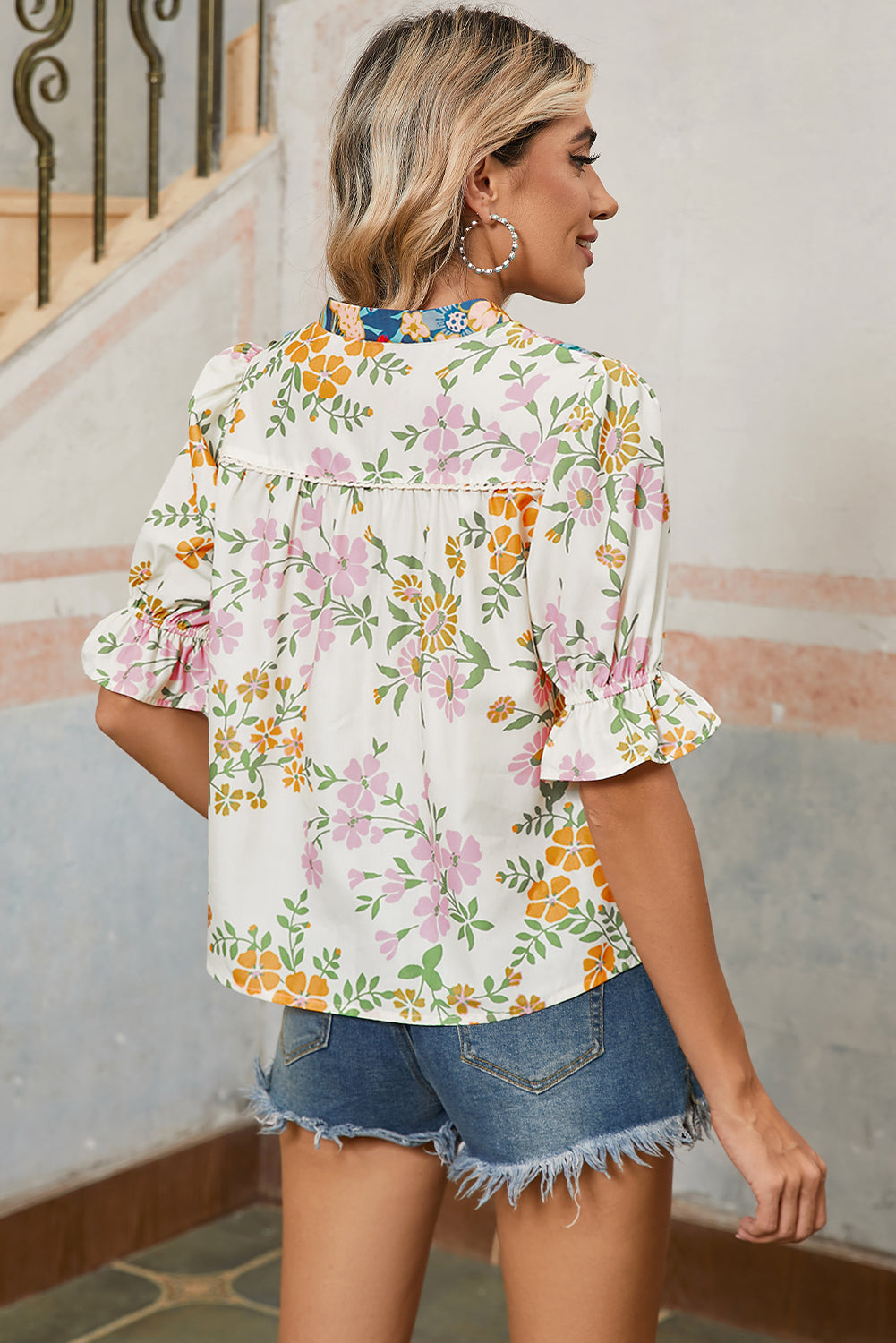 Boho Floral Blouse