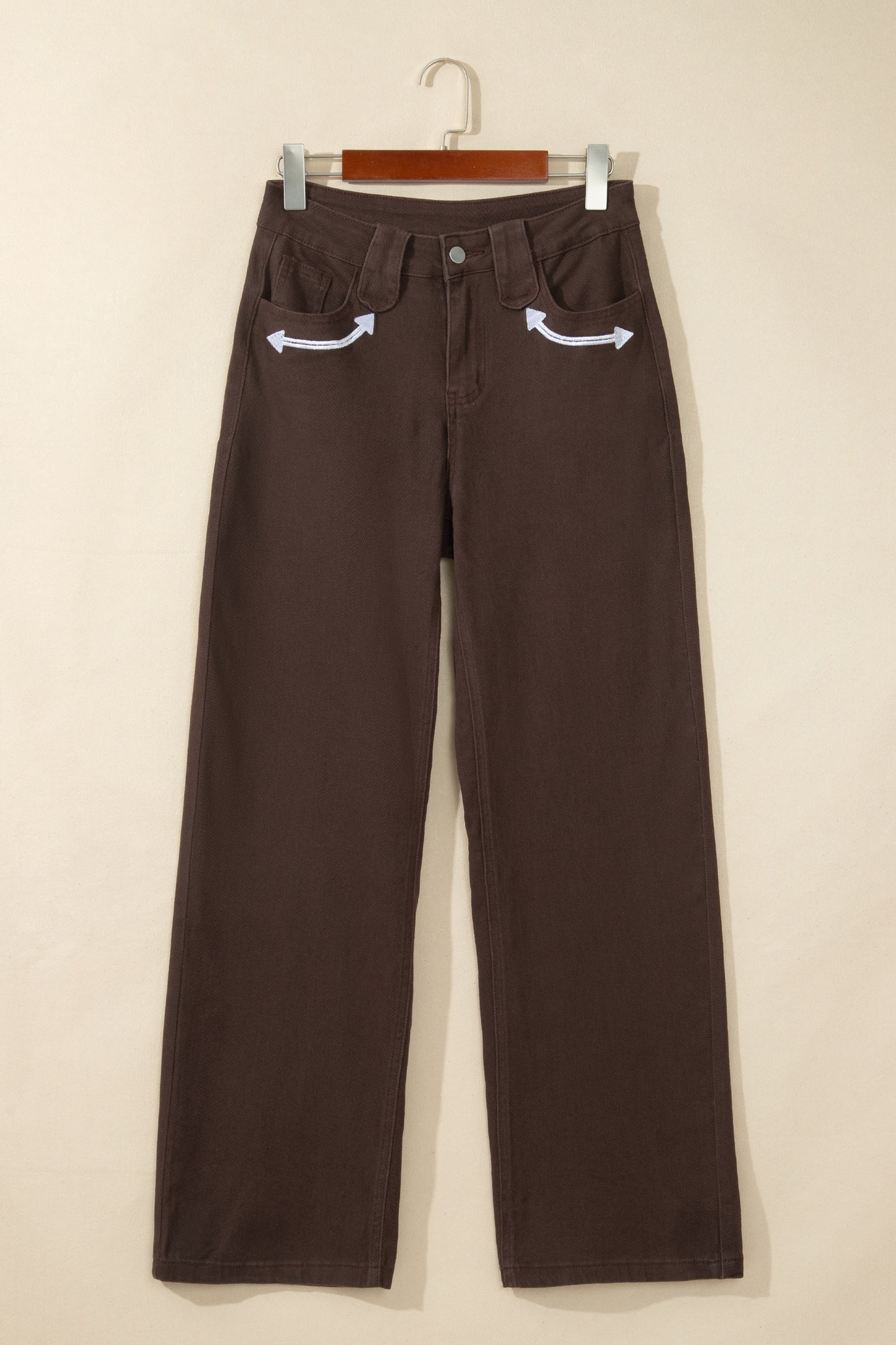Western Trim Straight Leg Jeans