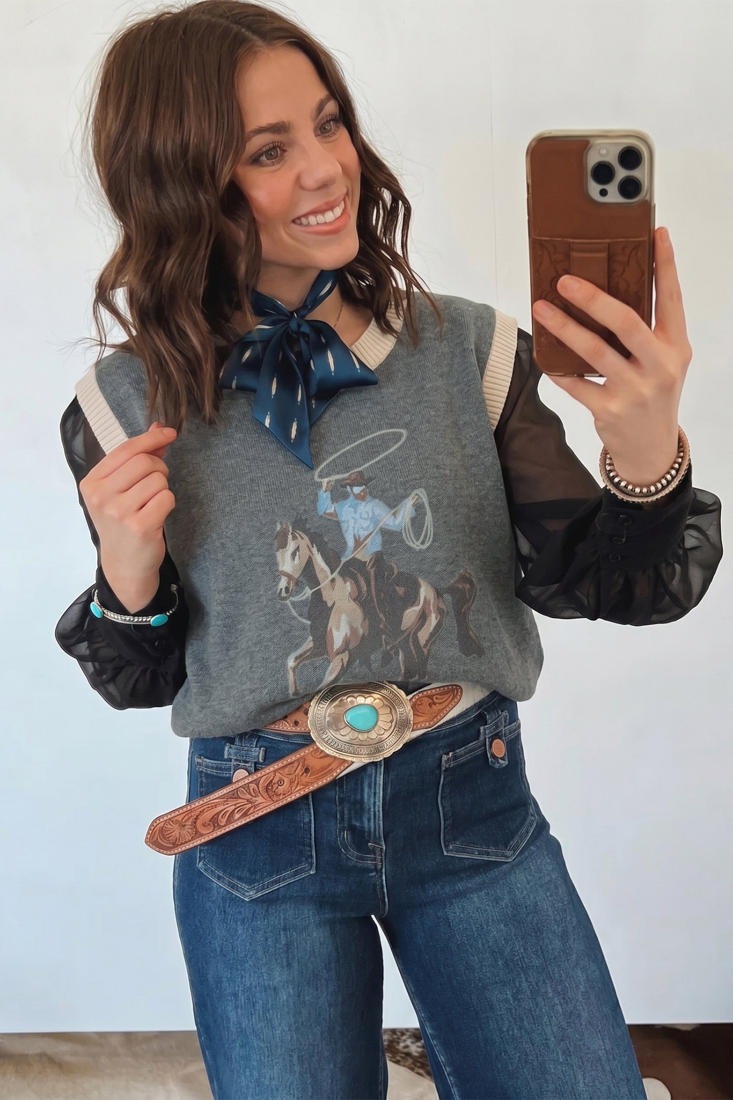 Western Sleeveless Sweater